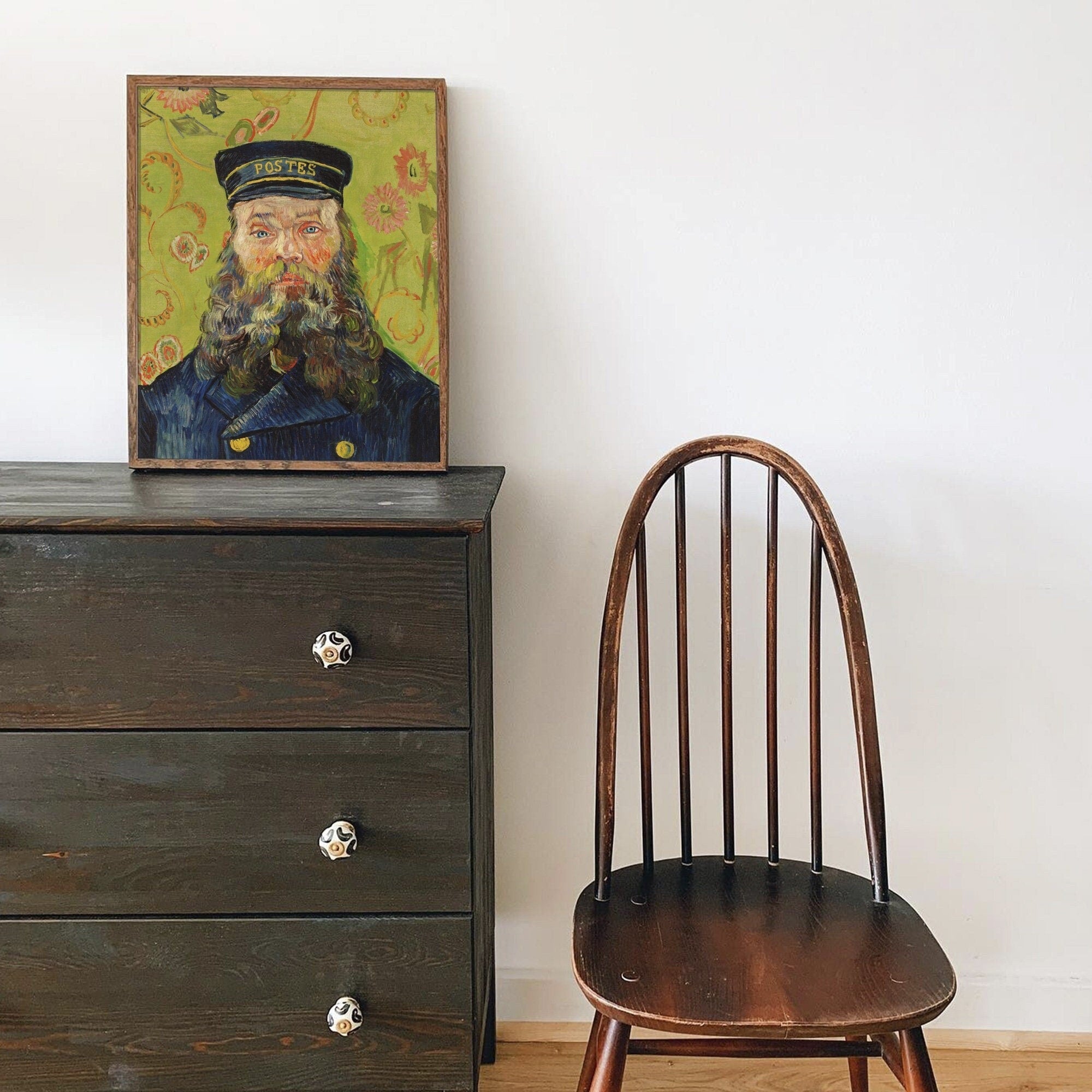 The Postman by Vincent Vang Gogh Vintage Portrait Print - Hartsholme Prints