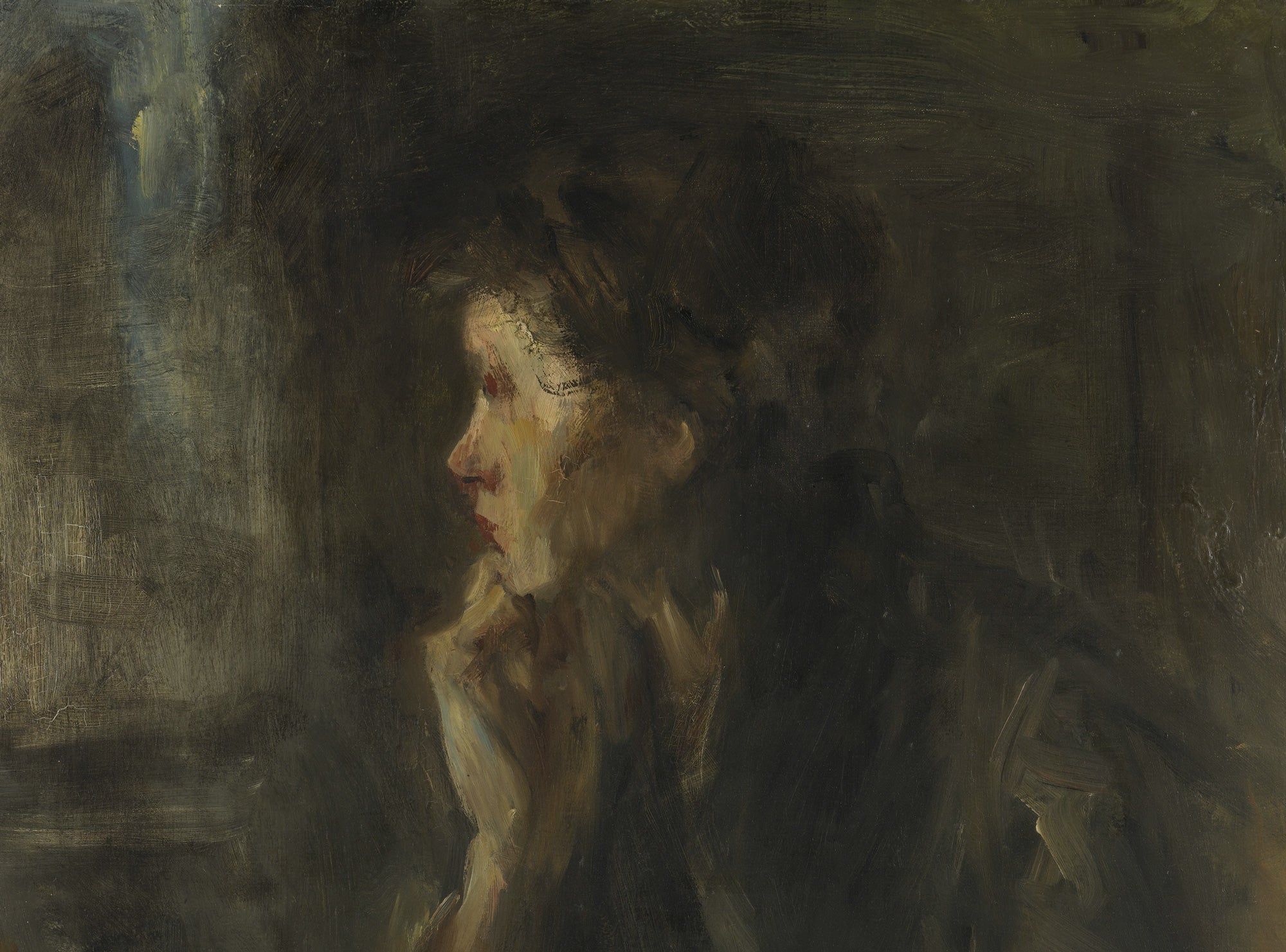 The thinker - Vintage European Portrait in Warm Tones - Hartsholme Prints