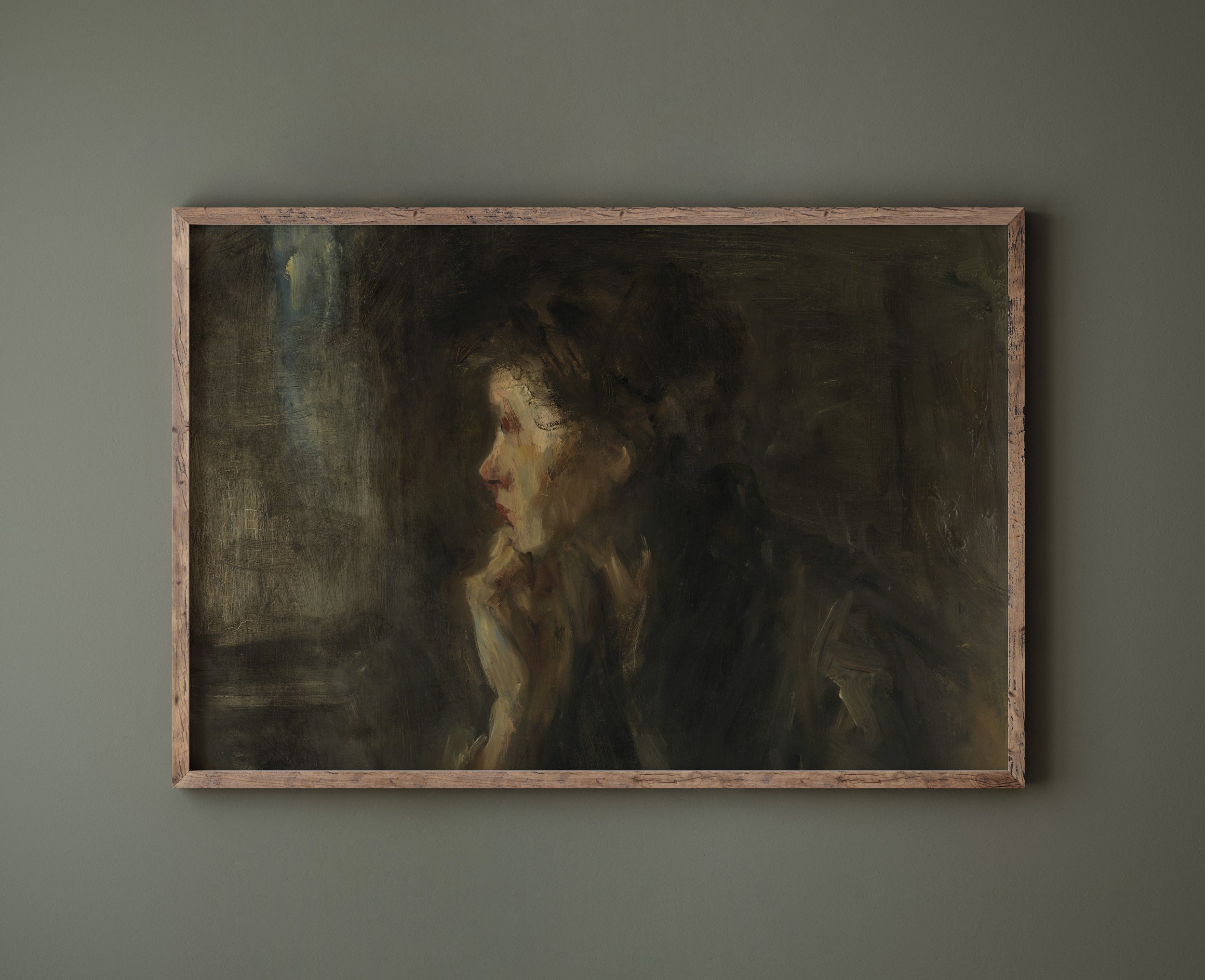 The thinker - Vintage European Portrait in Warm Tones - Hartsholme Prints