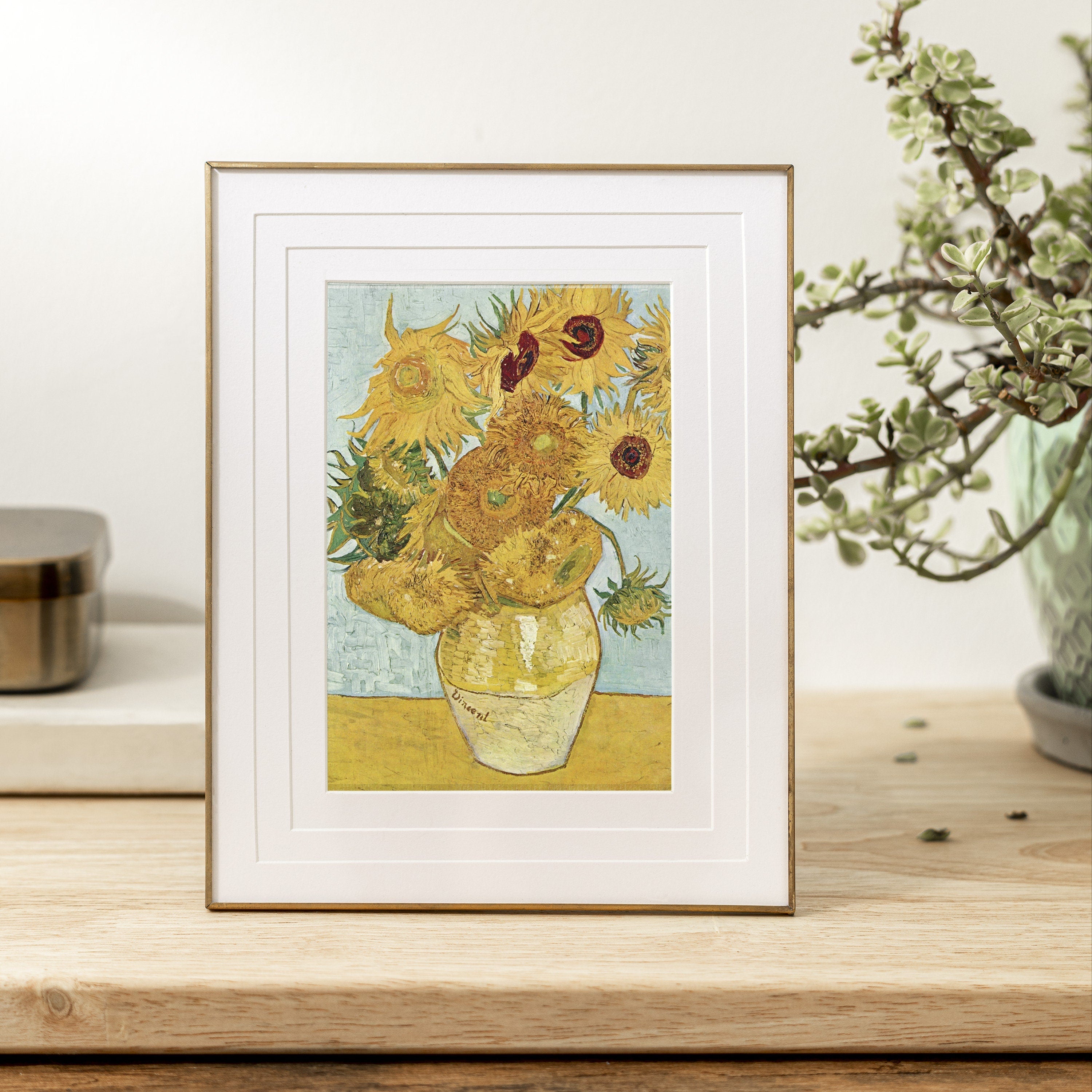 Vase with Twelve Sunflowers - Hartsholme Prints