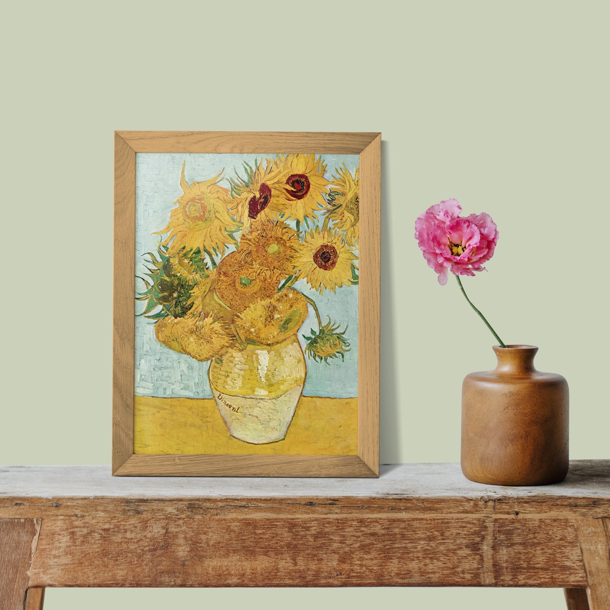 Vase with Twelve Sunflowers - Hartsholme Prints