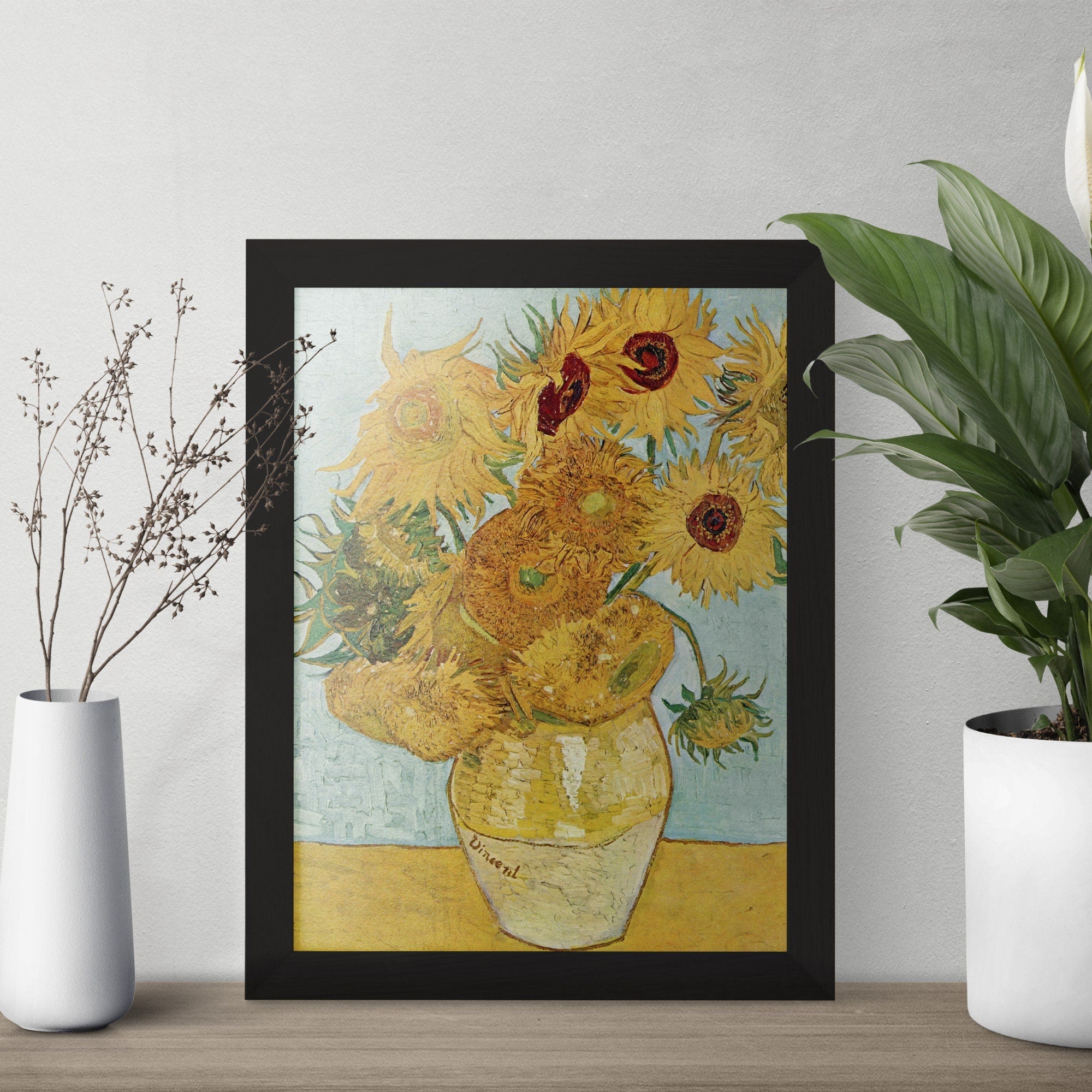 Vase with Twelve Sunflowers - Hartsholme Prints