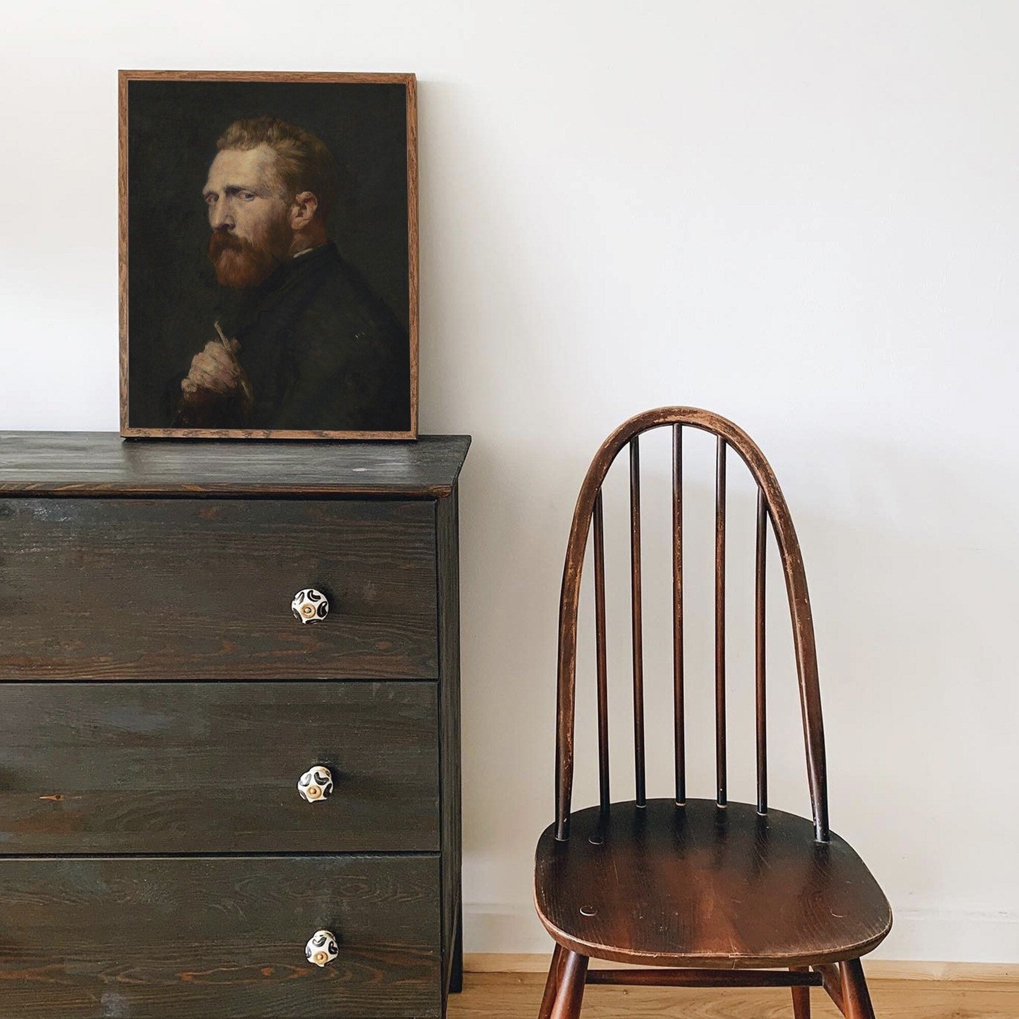 Vincent Van Gogh Self Portrait, Vintage Male Portrait Print - Hartsholme Prints