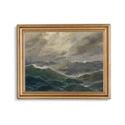 Vintage Coastal Landscape Print: Choppy Sea - Hartsholme Prints