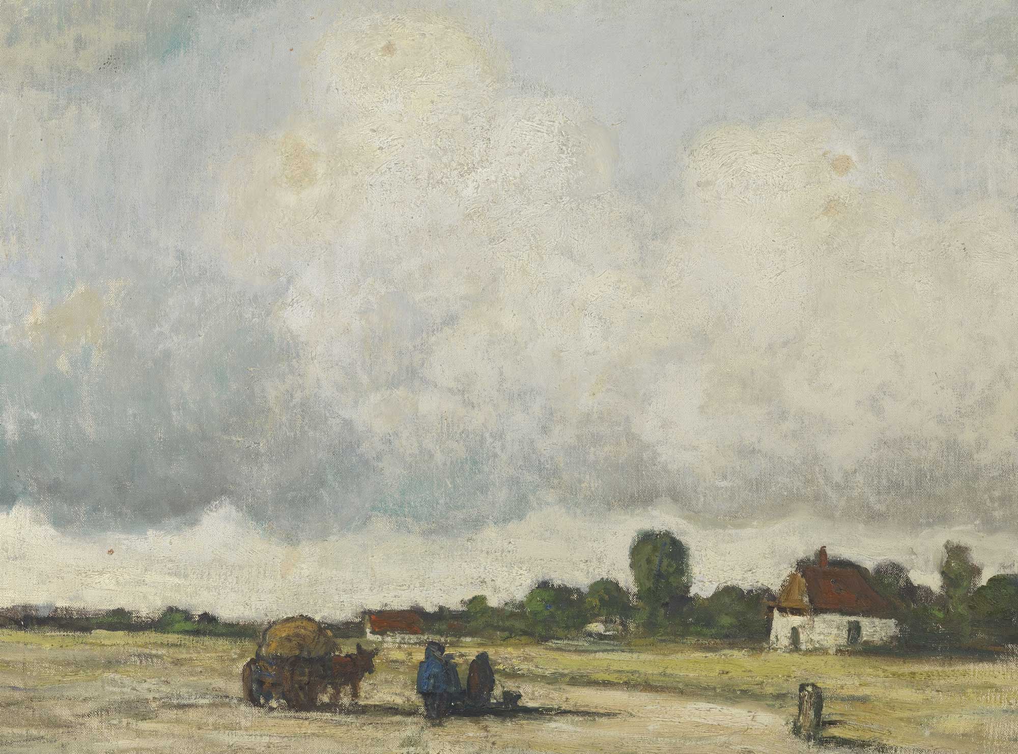 Vintage Country Field Landscape Print - Hartsholme Prints