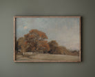 Vintage Country Landscape in Warm Autumnal Colour Tones, Fine Art Print - Hartsholme Prints