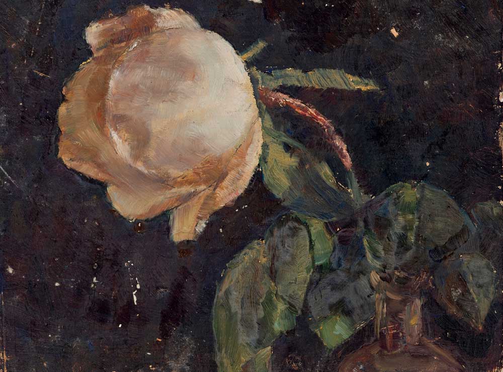 Vintage Dark Academia Still Life Roses Print - Hartsholme Prints