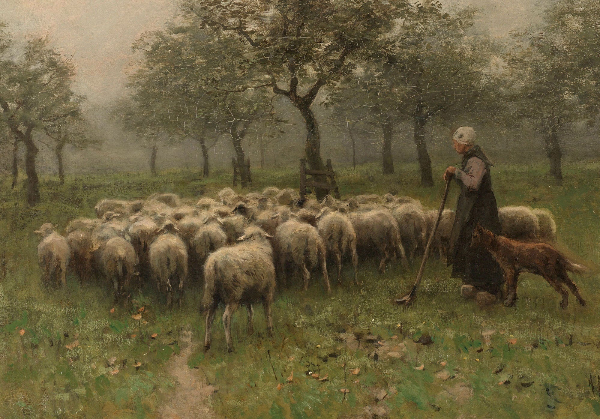 Vintage English Farmhouse Scene, Fine Art Print - Hartsholme Prints