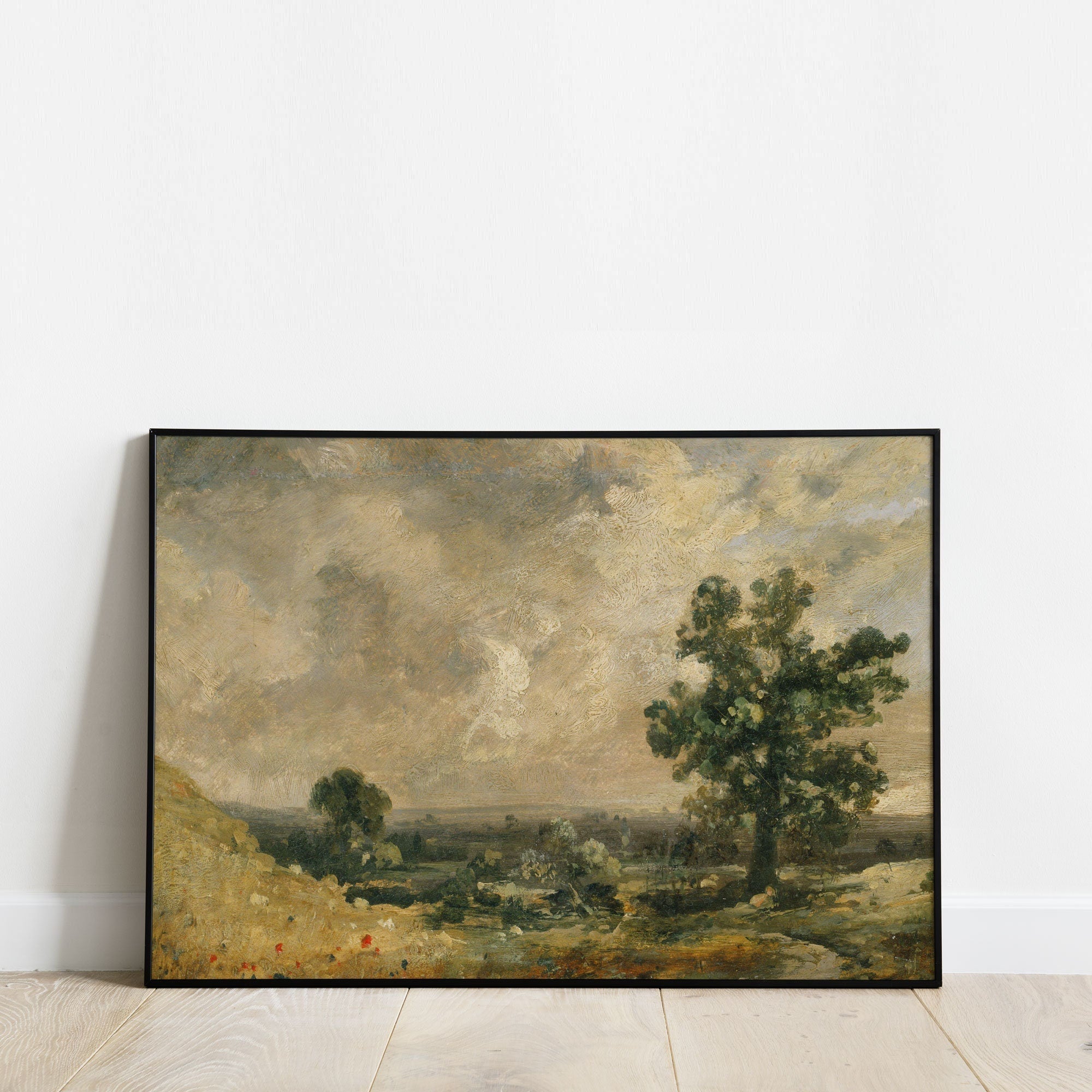 Vintage English Rustic Landscape Painting Print - Hartsholme Prints