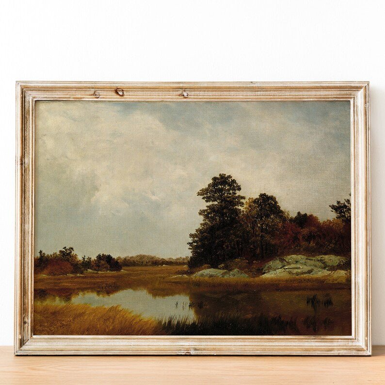 Vintage Fall Country Landscape Print - Hartsholme Prints