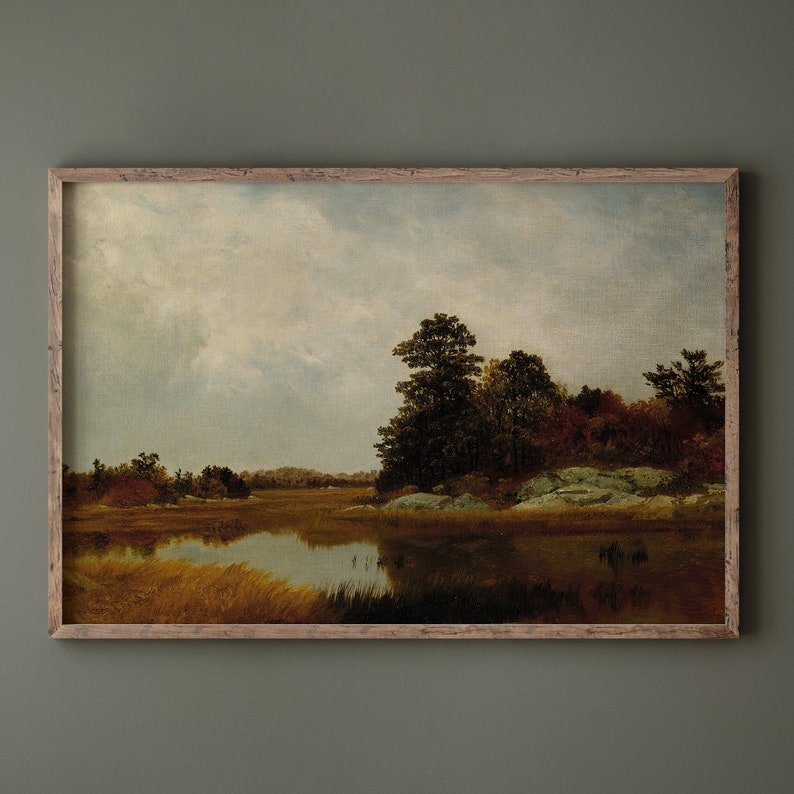 Vintage Fall Country Landscape Print - Hartsholme Prints