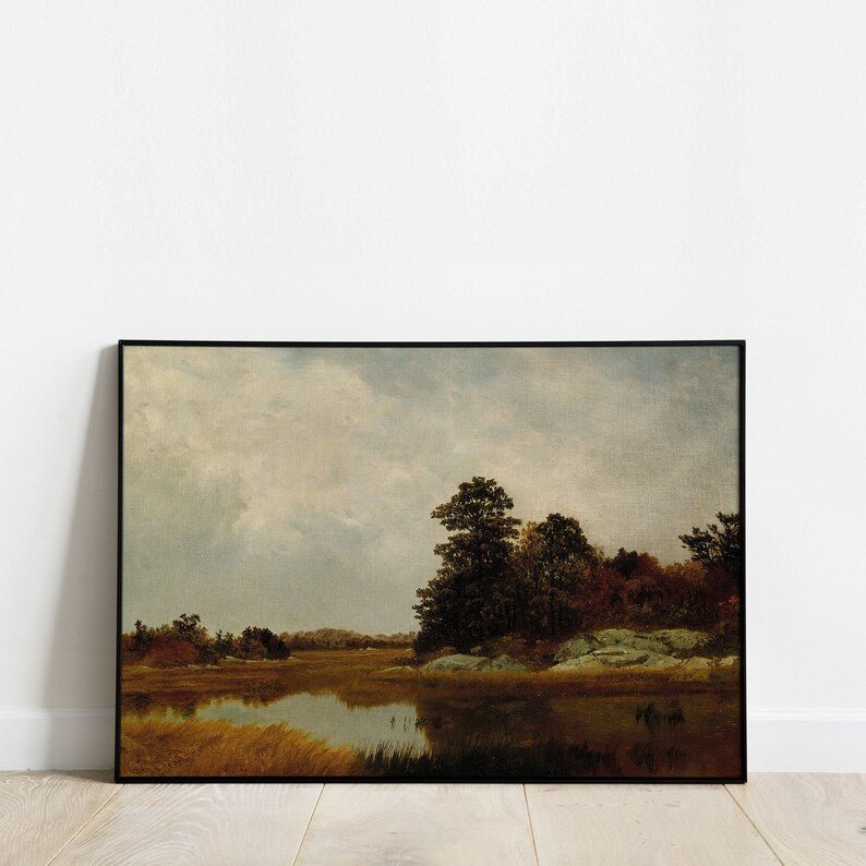Vintage Fall Country Landscape Print - Hartsholme Prints