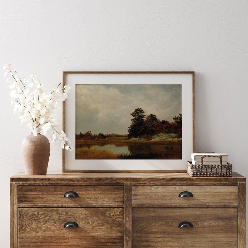 Vintage Fall Country Landscape Print - Hartsholme Prints