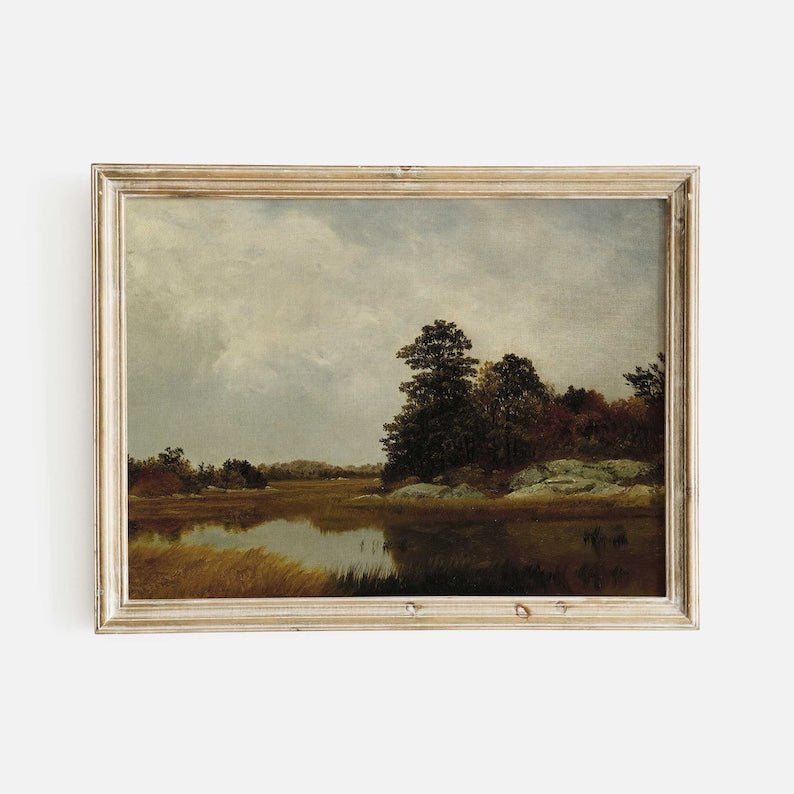 Vintage Fall Country Landscape Print - Hartsholme Prints