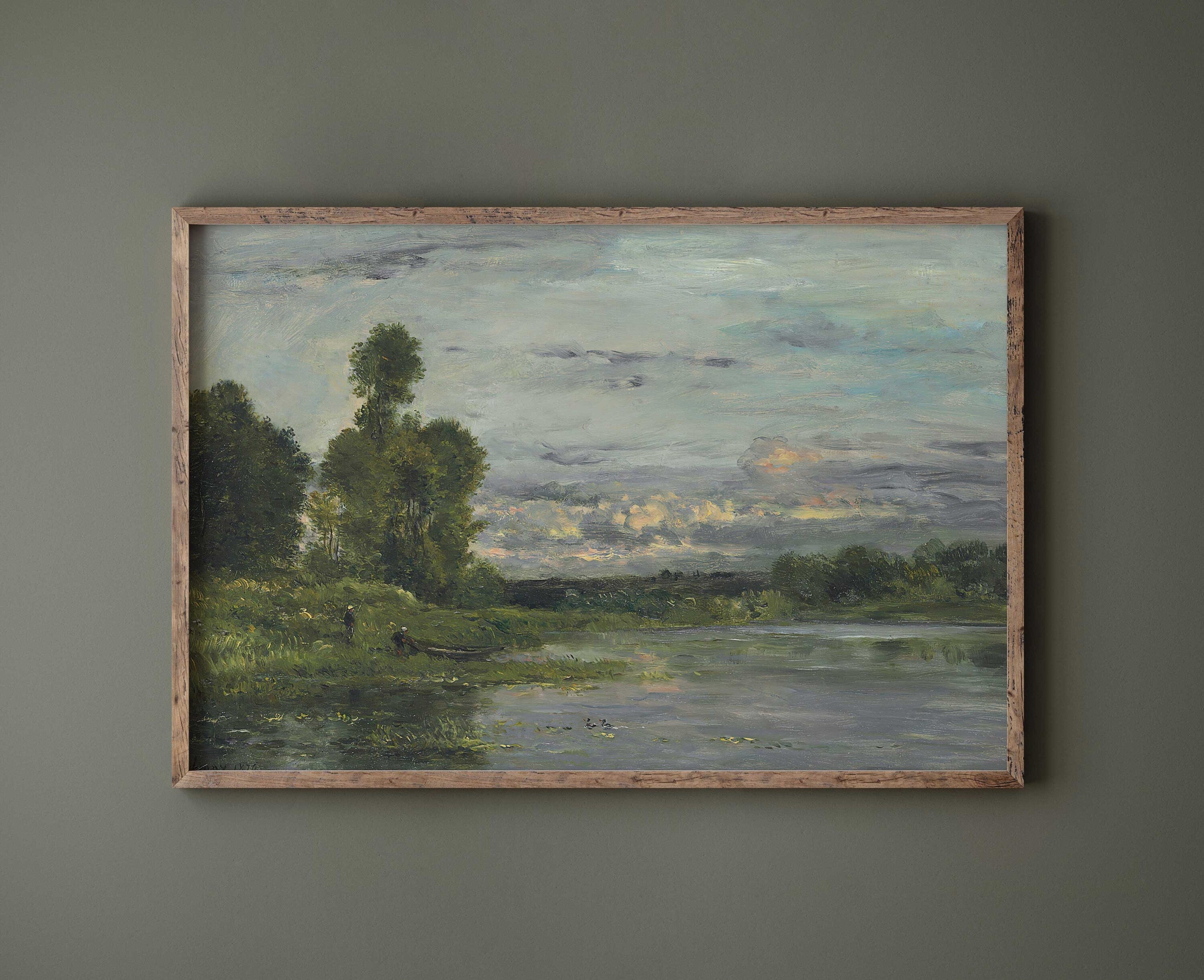 Vintage French Lake Scenery Print - Hartsholme Prints