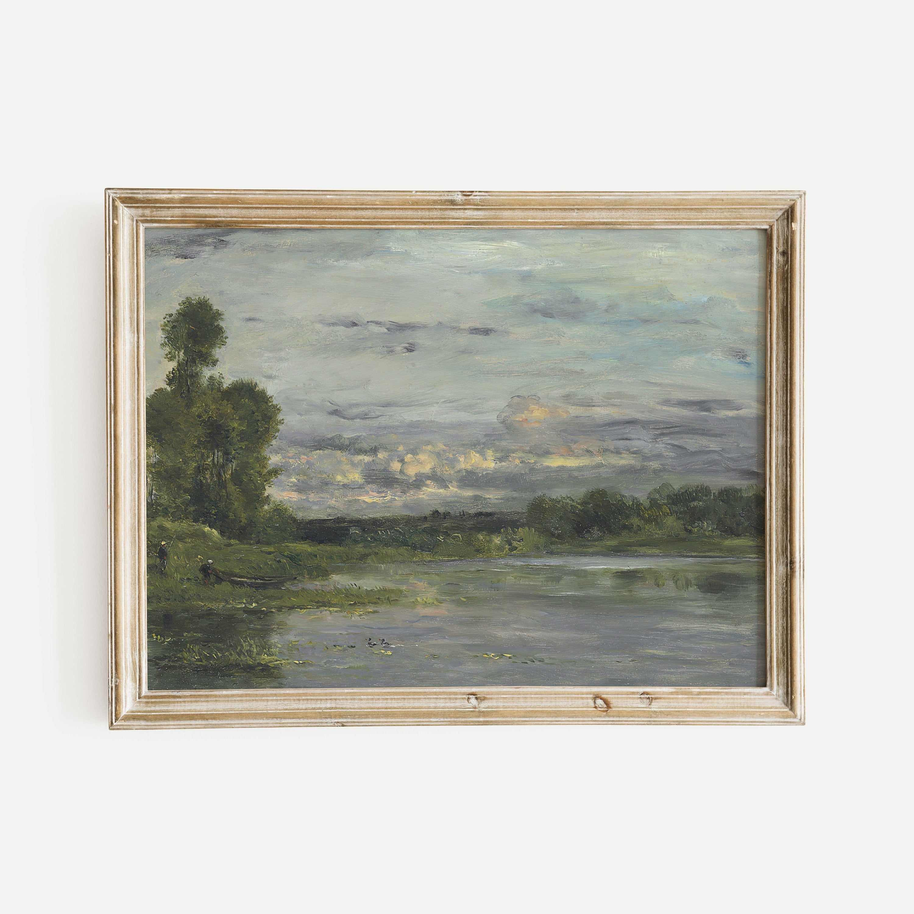 Vintage French Lake Scenery Print - Hartsholme Prints