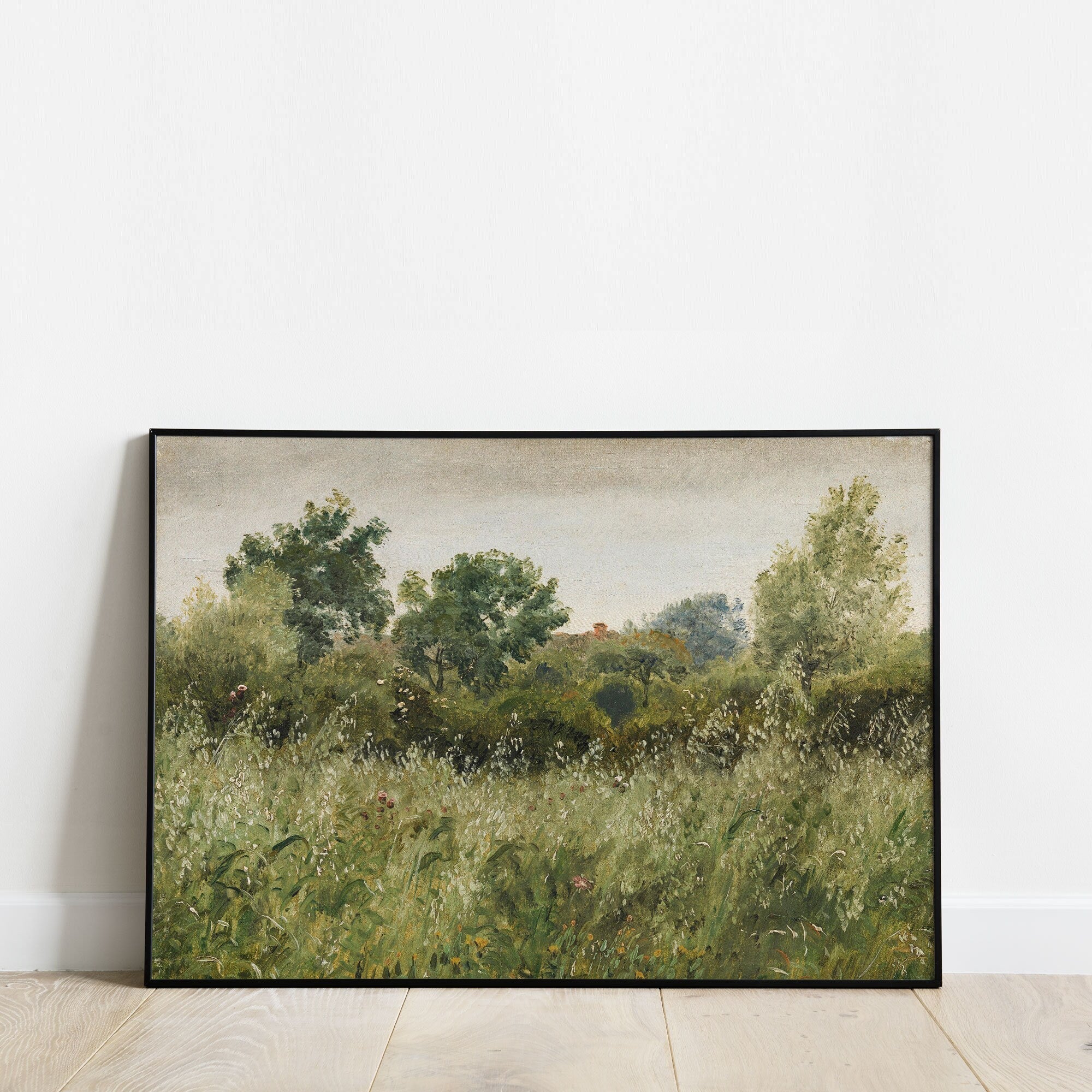 Vintage Landscape Field of Oats Painting Print - Hartsholme Prints