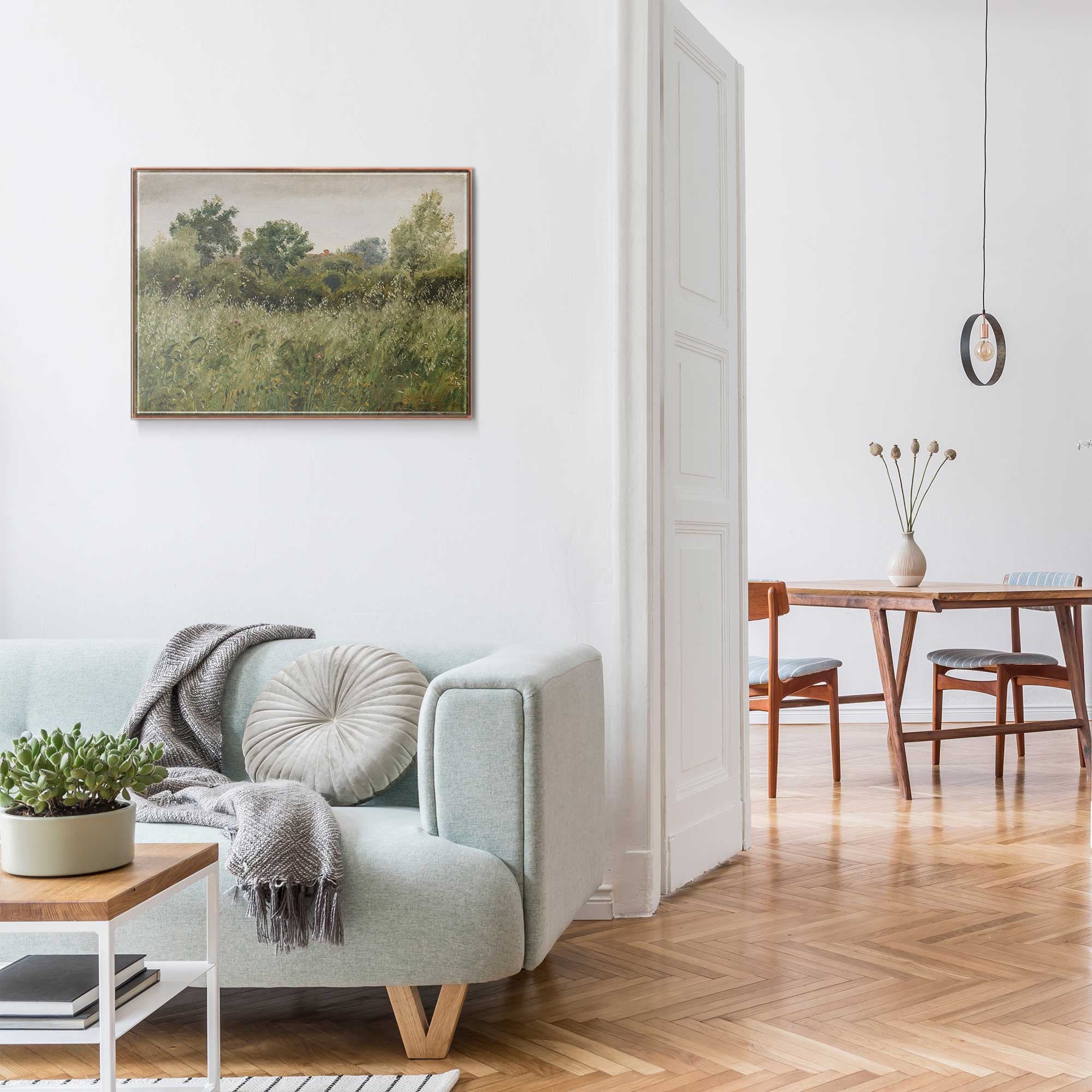 Vintage Landscape Field of Oats Painting Print - Hartsholme Prints