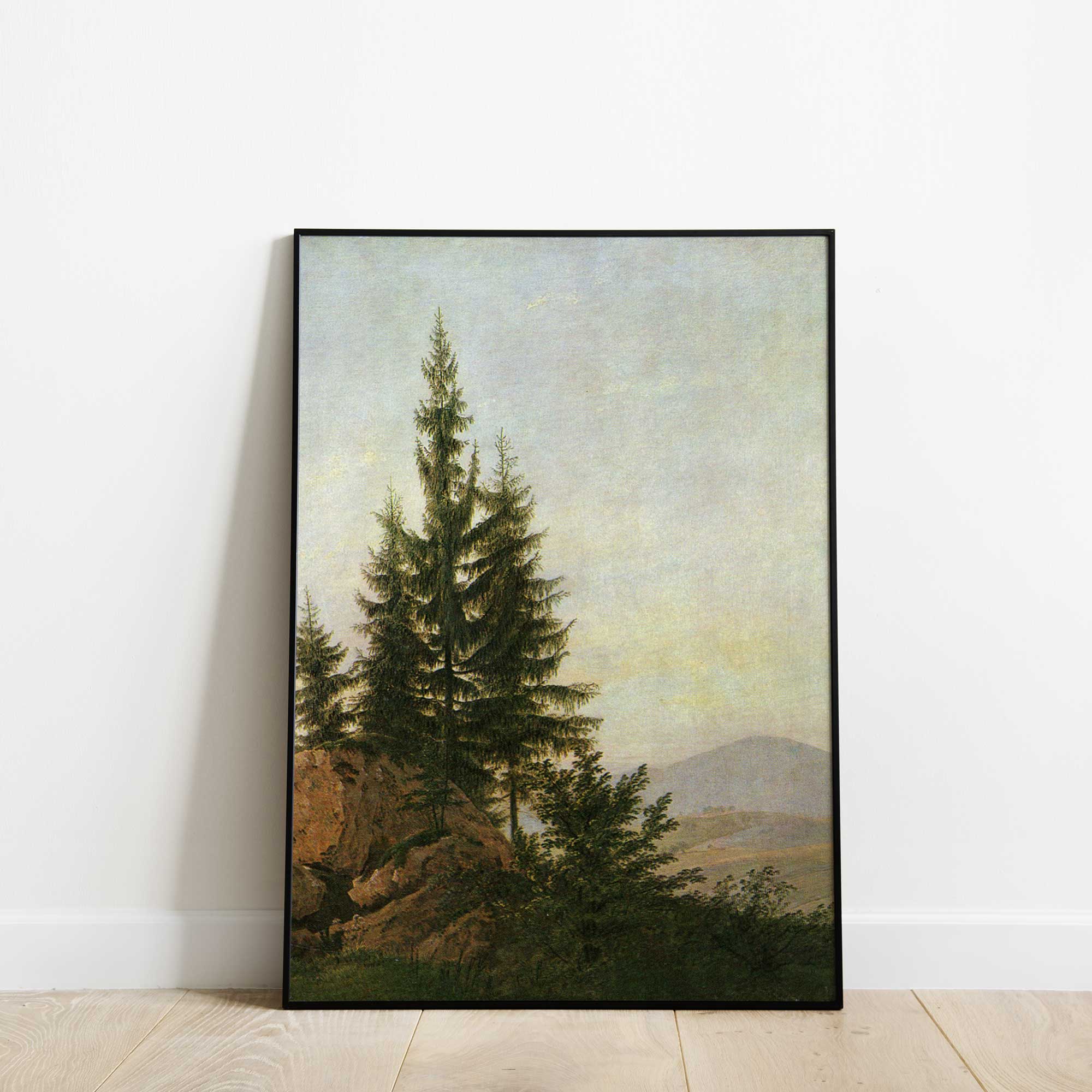 Vintage Landscape Print - Pine Trees - Hartsholme Prints