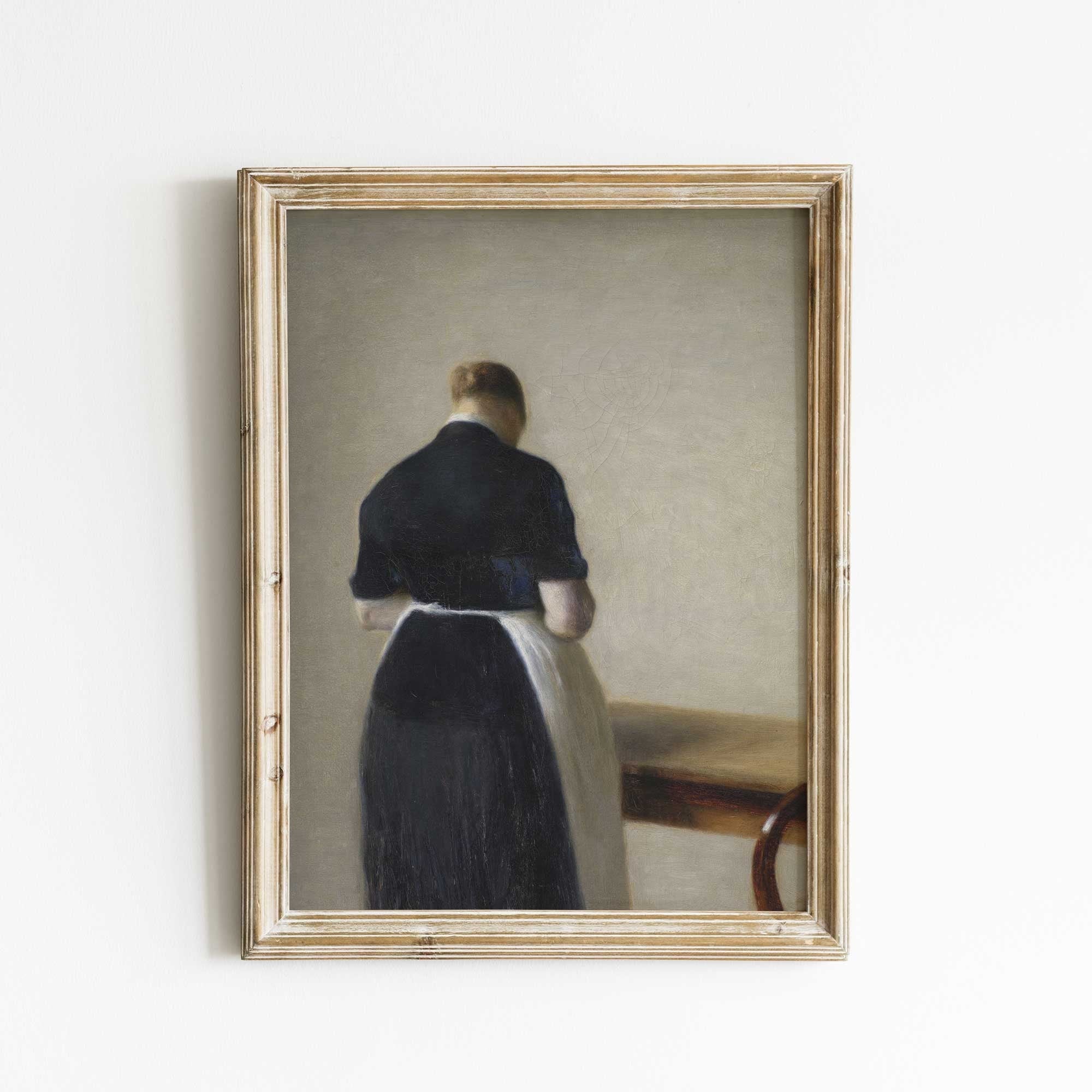 Vintage Maid Portrait Print - Hartsholme Prints