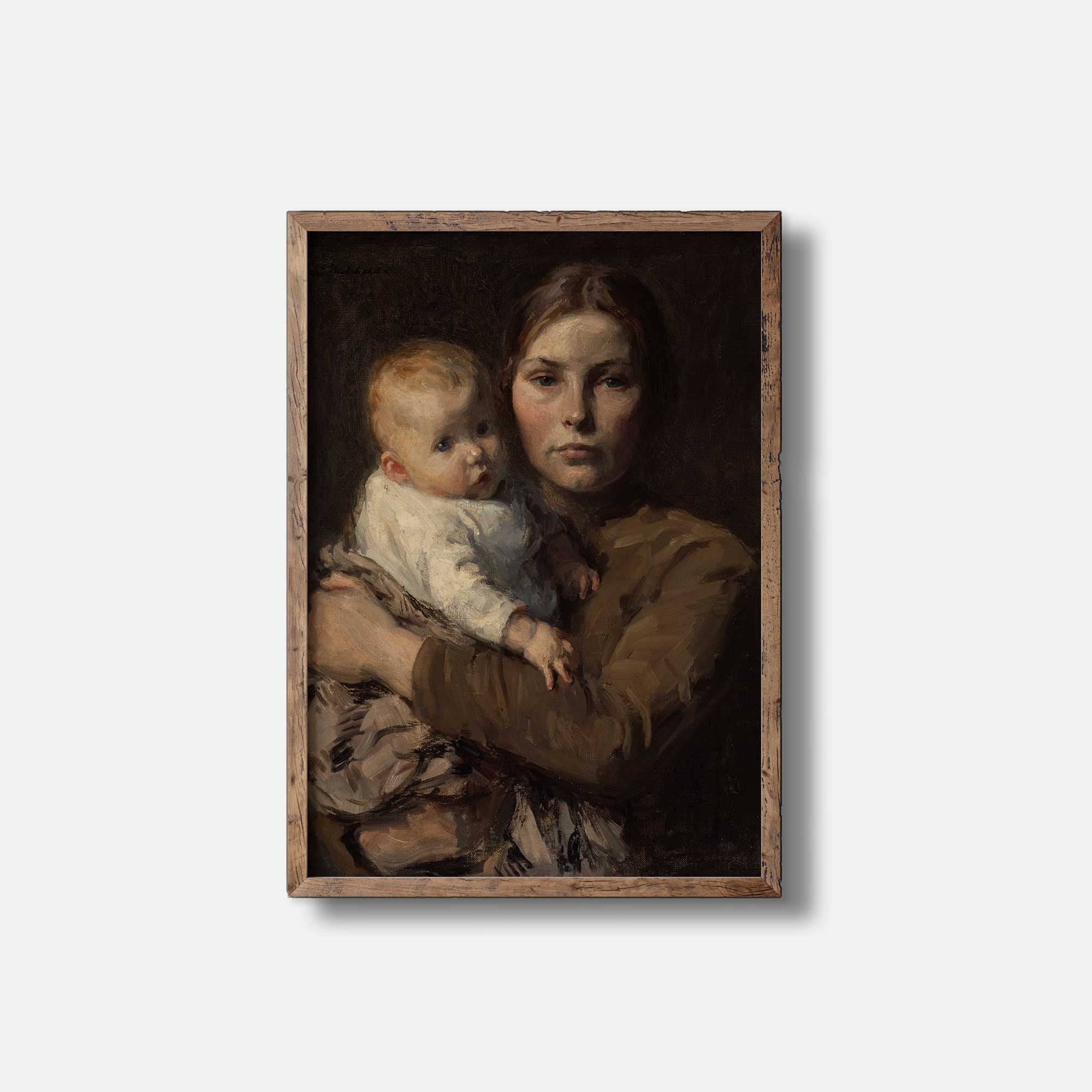 Vintage Mother and Child Portrait, Fine Art Print - Hartsholme Prints