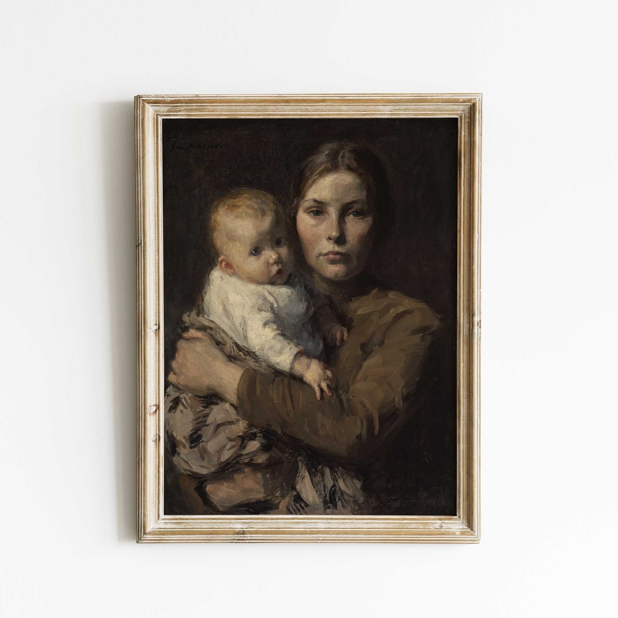 Vintage Mother and Child Portrait, Fine Art Print - Hartsholme Prints