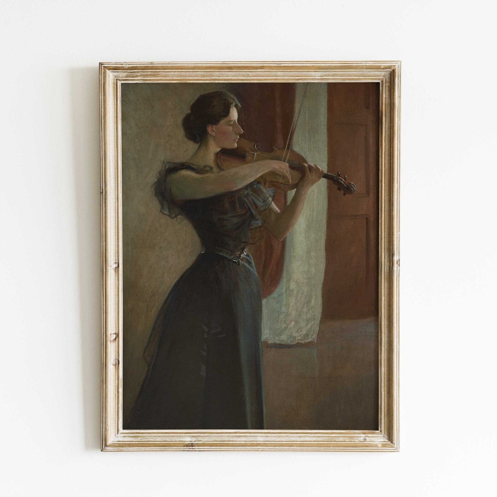 Vintage Music Portrait Female Violinist - Hartsholme Prints