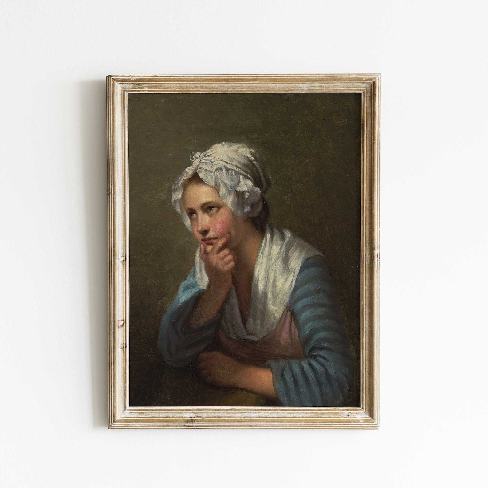 Vintage Portrait Italian Woman, Farmhouse Cottage Art Print - Hartsholme Prints