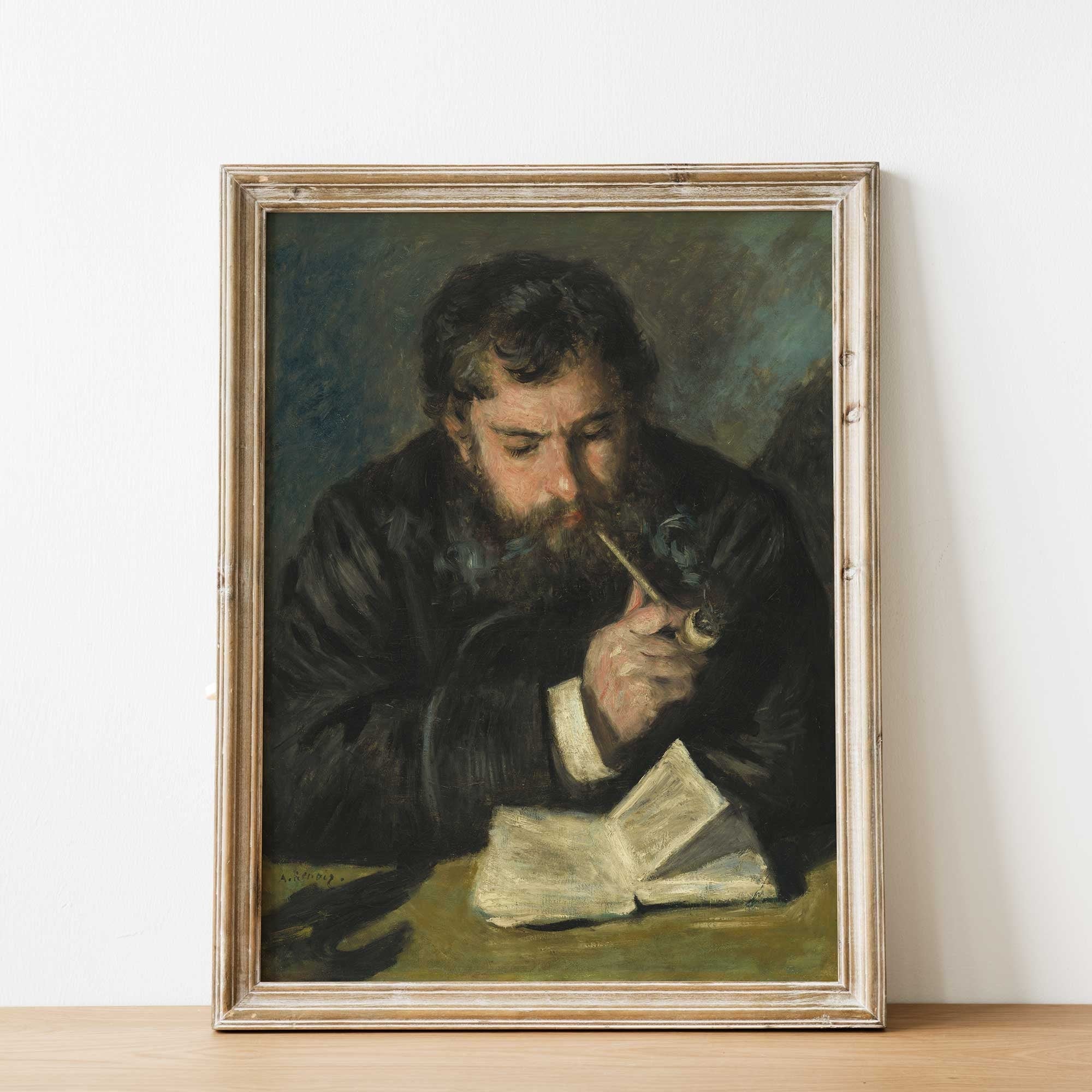 Vintage Portrait of a Man Reading, Fine Art Print - Hartsholme Prints