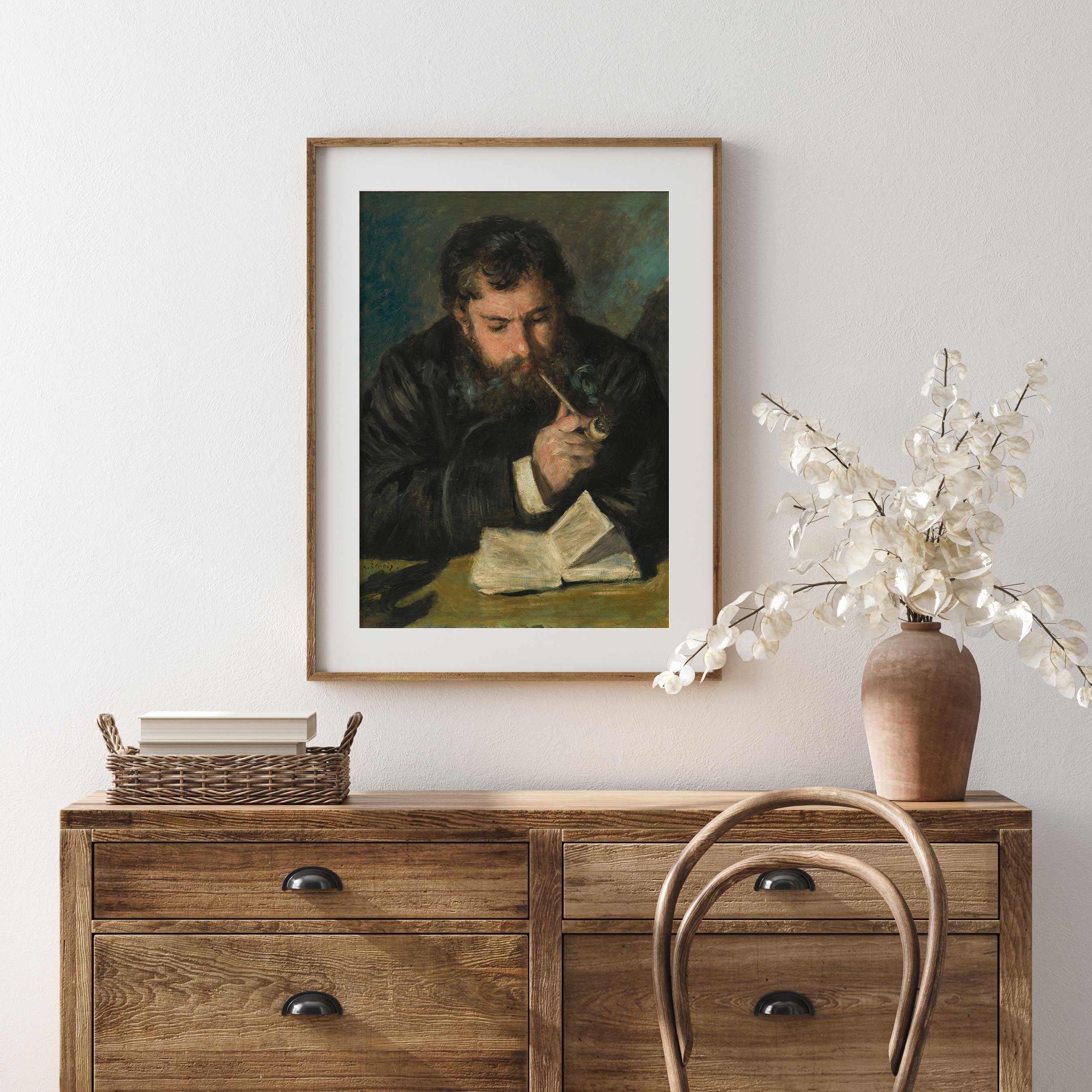 Vintage Portrait of a Man Reading, Fine Art Print - Hartsholme Prints