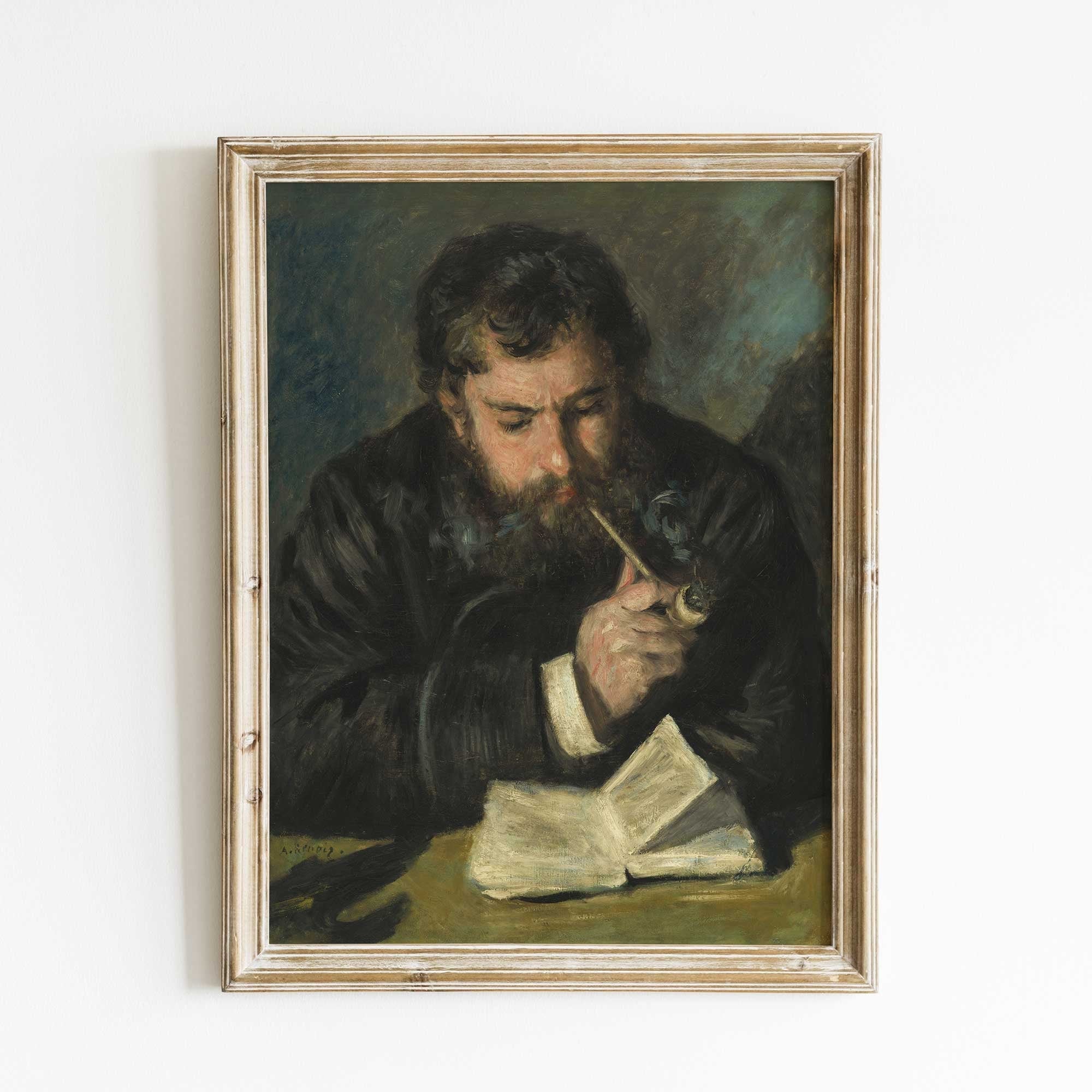 Vintage Portrait of a Man Reading, Fine Art Print - Hartsholme Prints