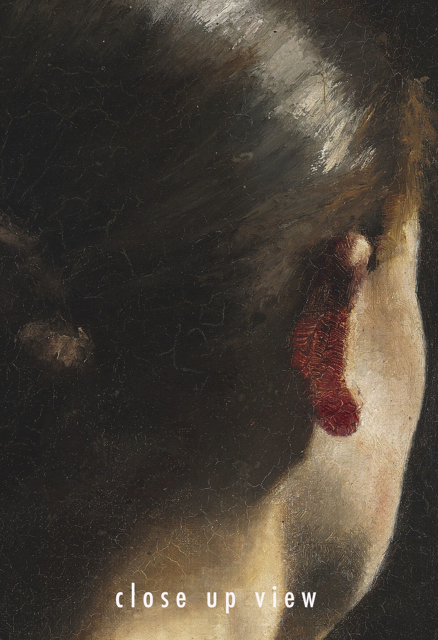 Vintage Portrait of a Woman Seen From Behind, Fine Art Print - Hartsholme Prints