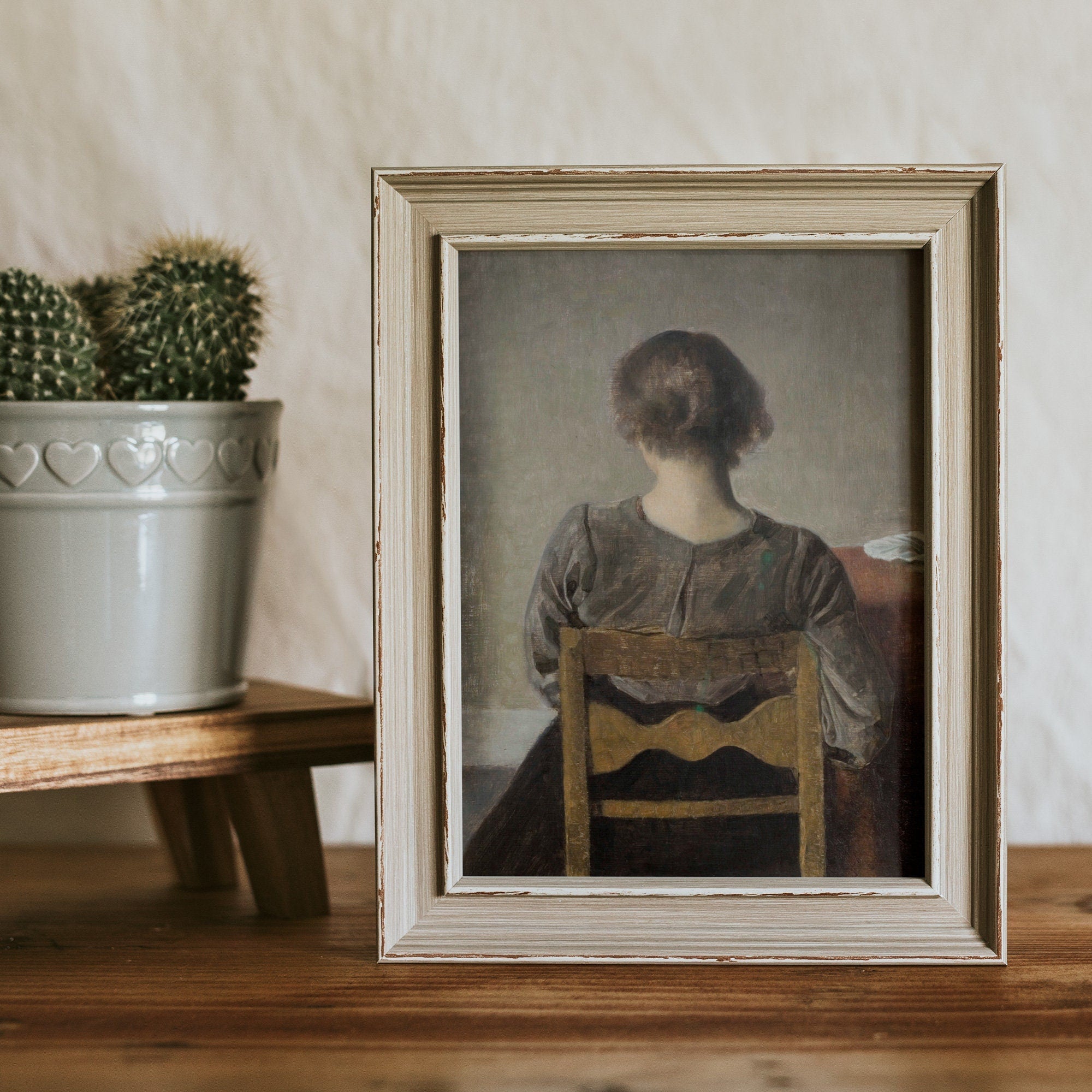 Classic Portrait: Woman Sitting on Chair