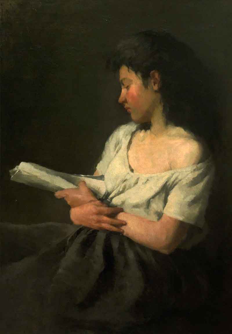 Vintage Portrait The Reading Girl, Fine Art Print - Hartsholme Prints