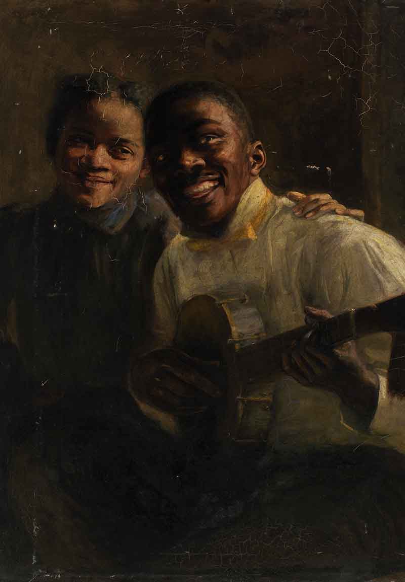 Vintage Portrait Two Musicians, Fine Art Print - Hartsholme Prints