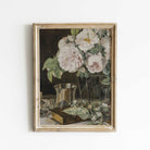 Vintage Still Life Roses in Glass, Fine Art Print - Hartsholme Prints