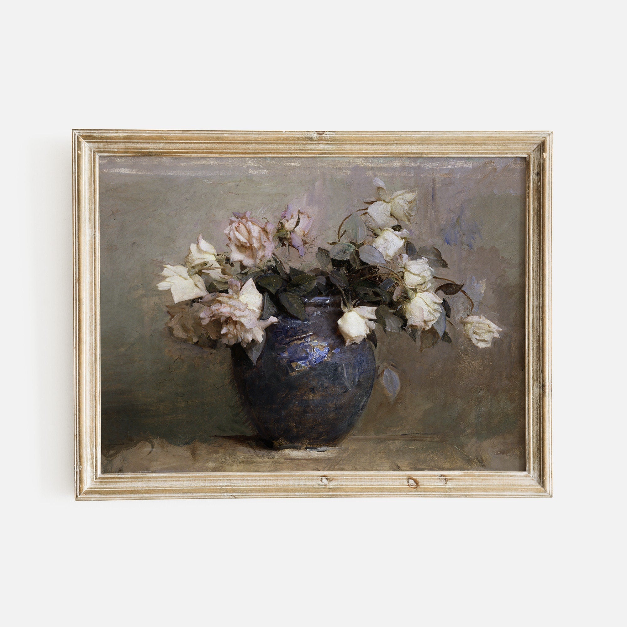 Vintage Still Life Roses in Pastel, Fine Art Print - Hartsholme Prints