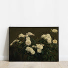 Vintage Still Life White Roses, Dark Moody Flower Print - Hartsholme Prints