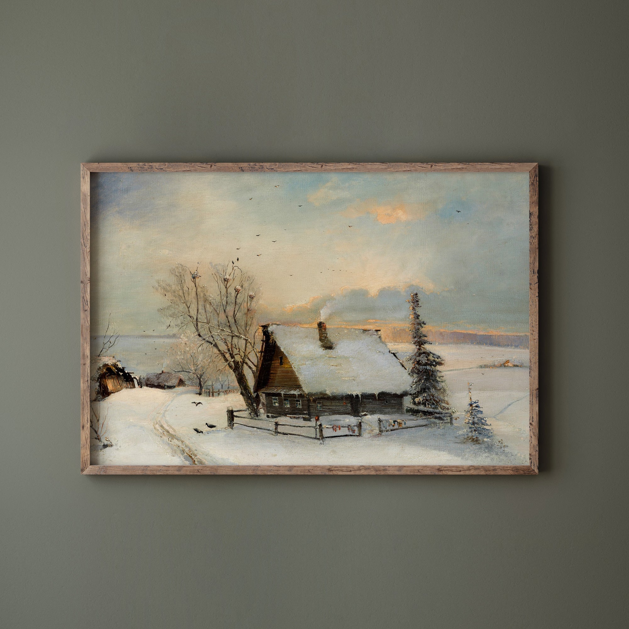 Vintage Winter Landscape Art: The Beginning of Spring - Hartsholme Prints