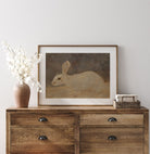 White Rabbit Print, Woodland Nursery Wall Decor - Hartsholme Prints