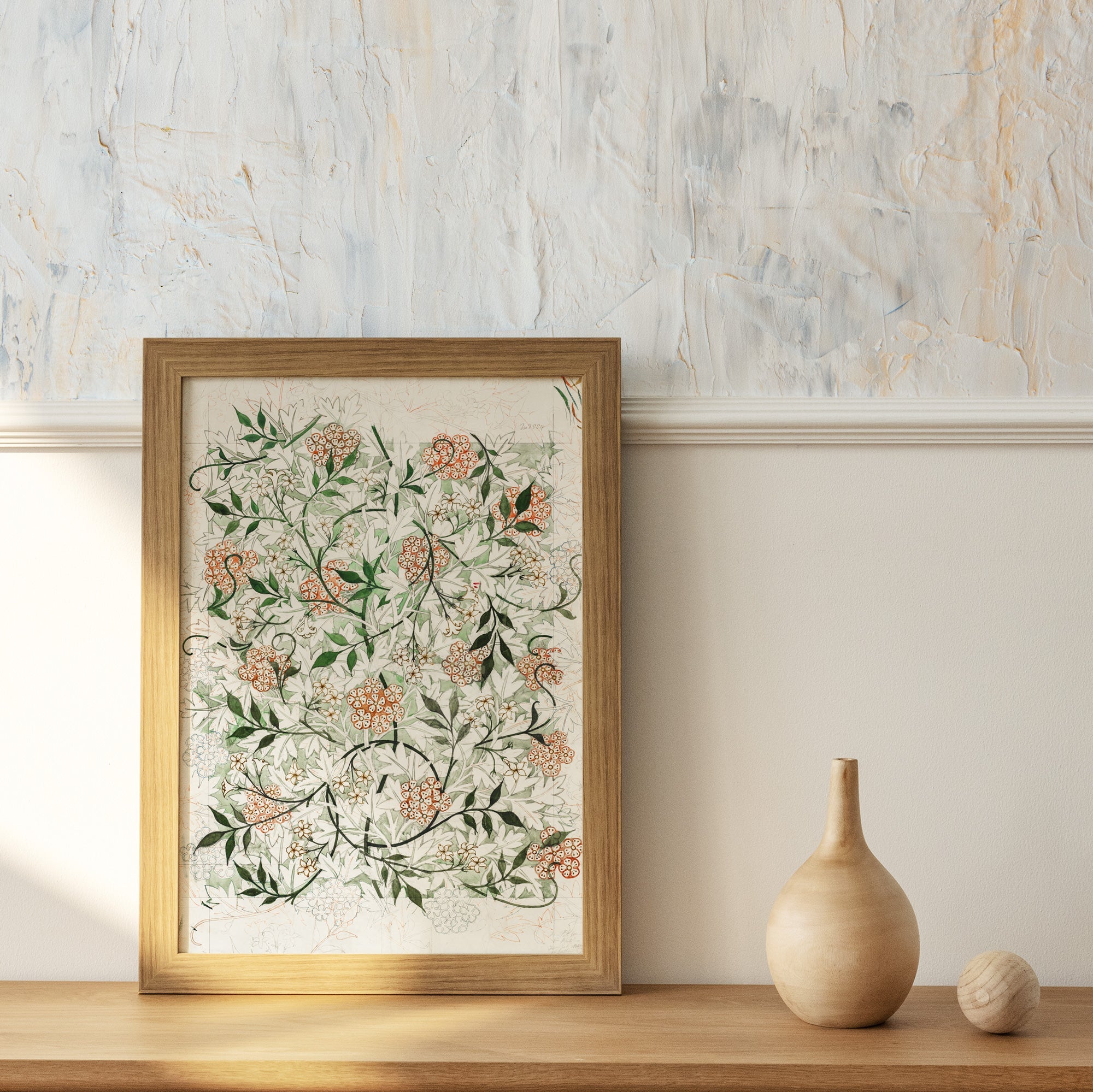 William Morris Jasmine Pattern Print - Hartsholme Prints