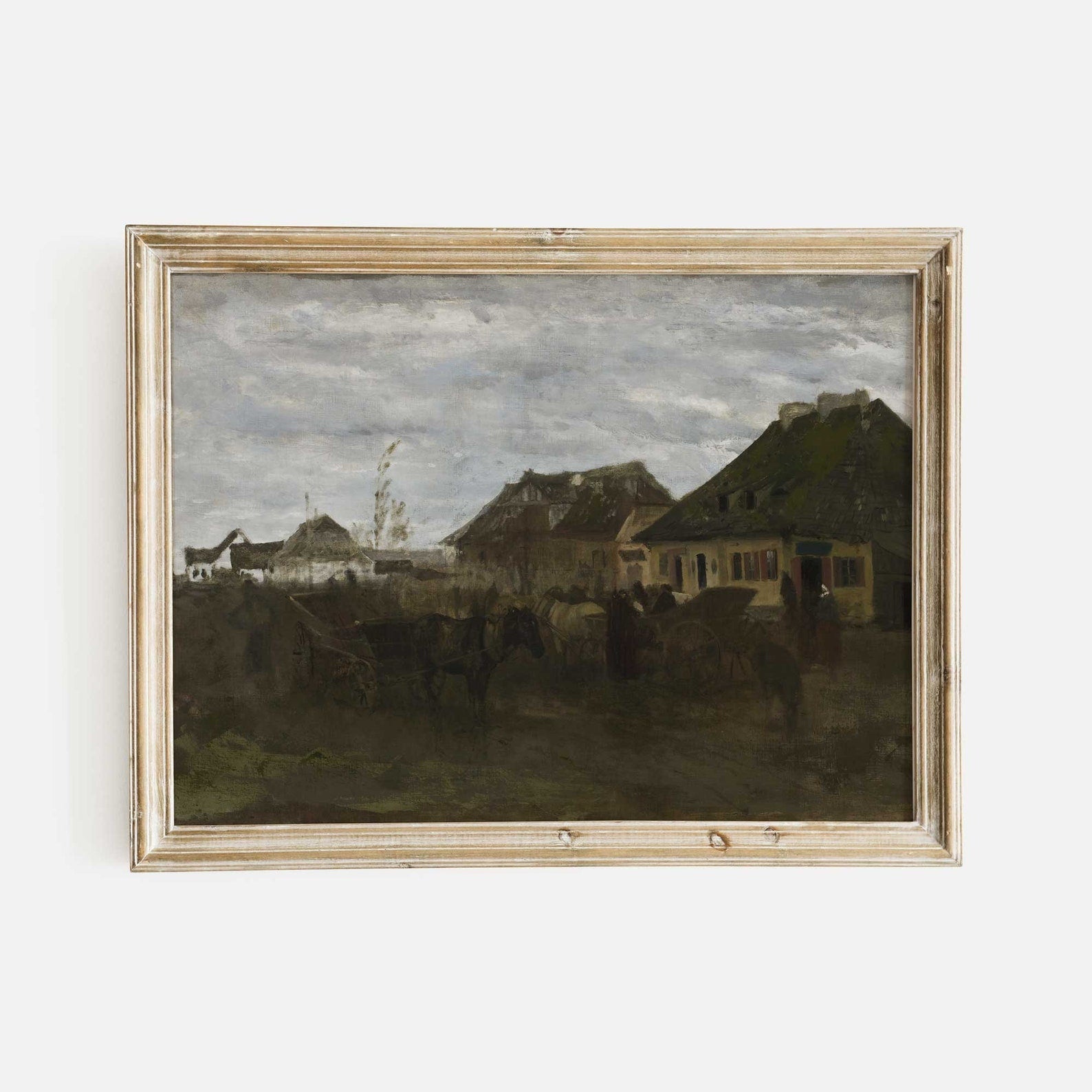 Winter in Small Town Landscape Print - Hartsholme Prints