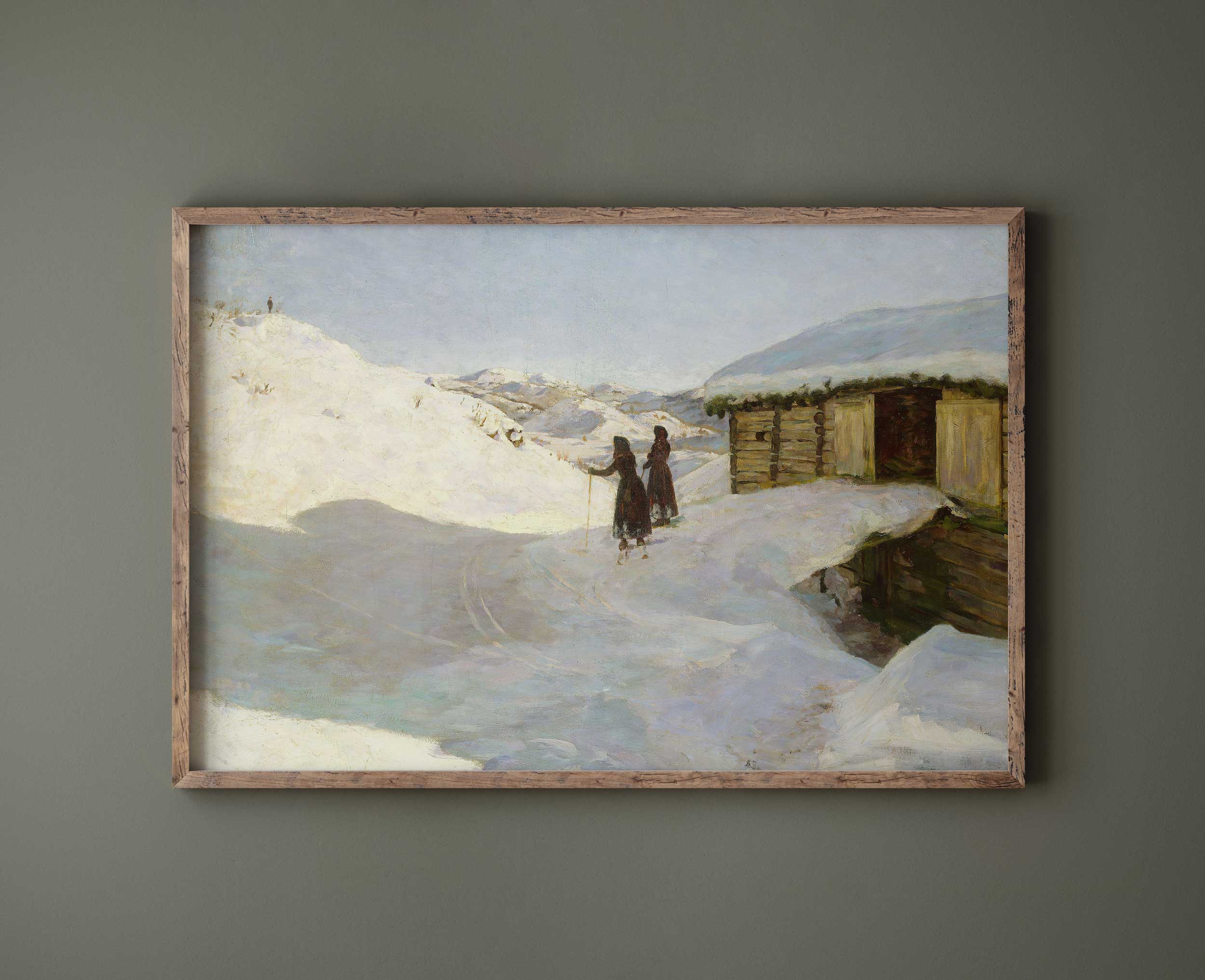 Winter Solitude Vintage Snowscape Art Print - Hartsholme Prints