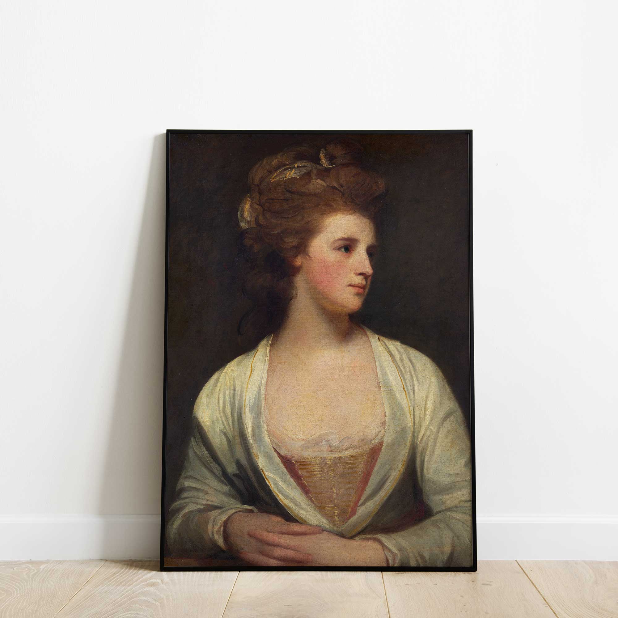 Woman in White Dress Vintage Portrait Print - Hartsholme Prints