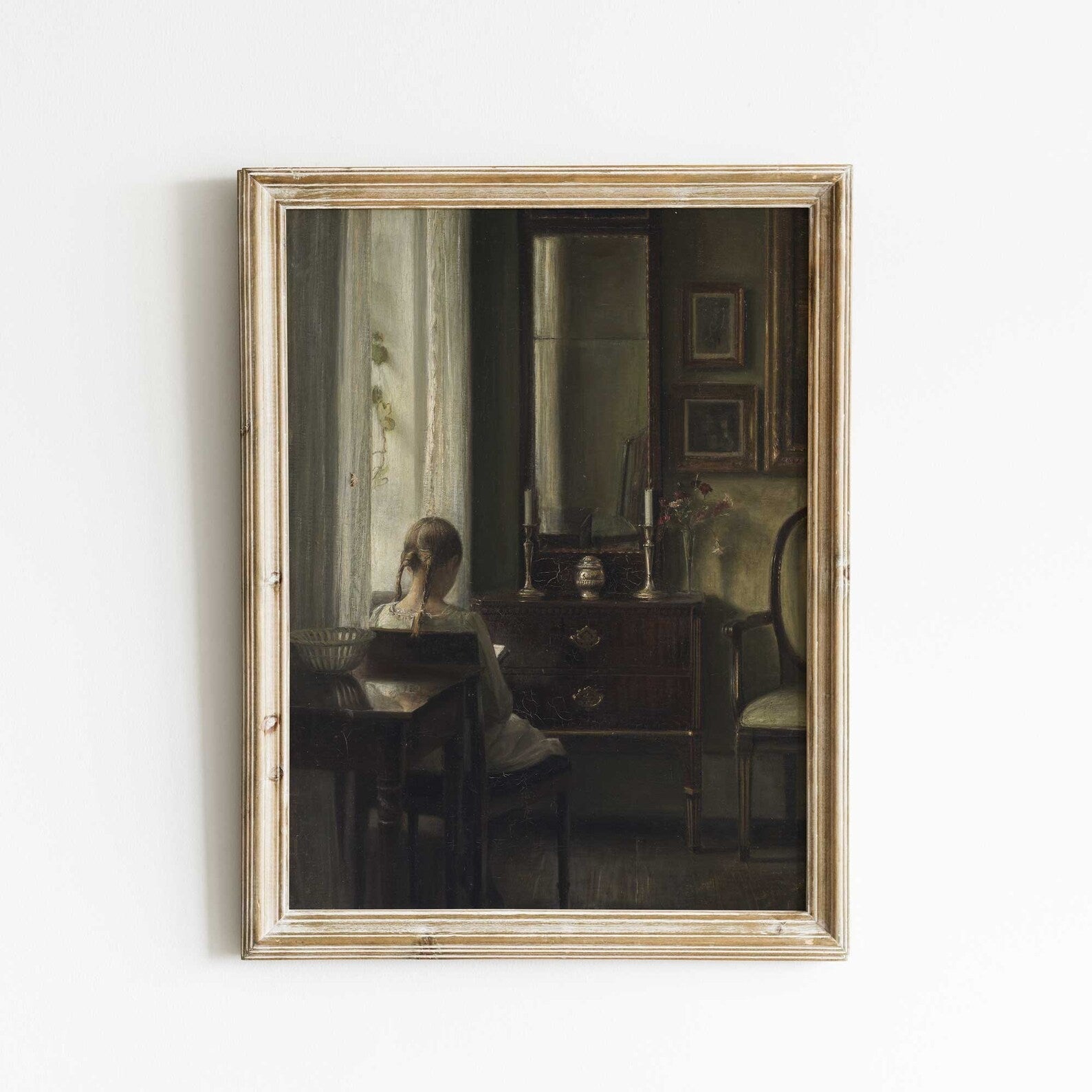 Young Girl Reading Print - Hartsholme Prints