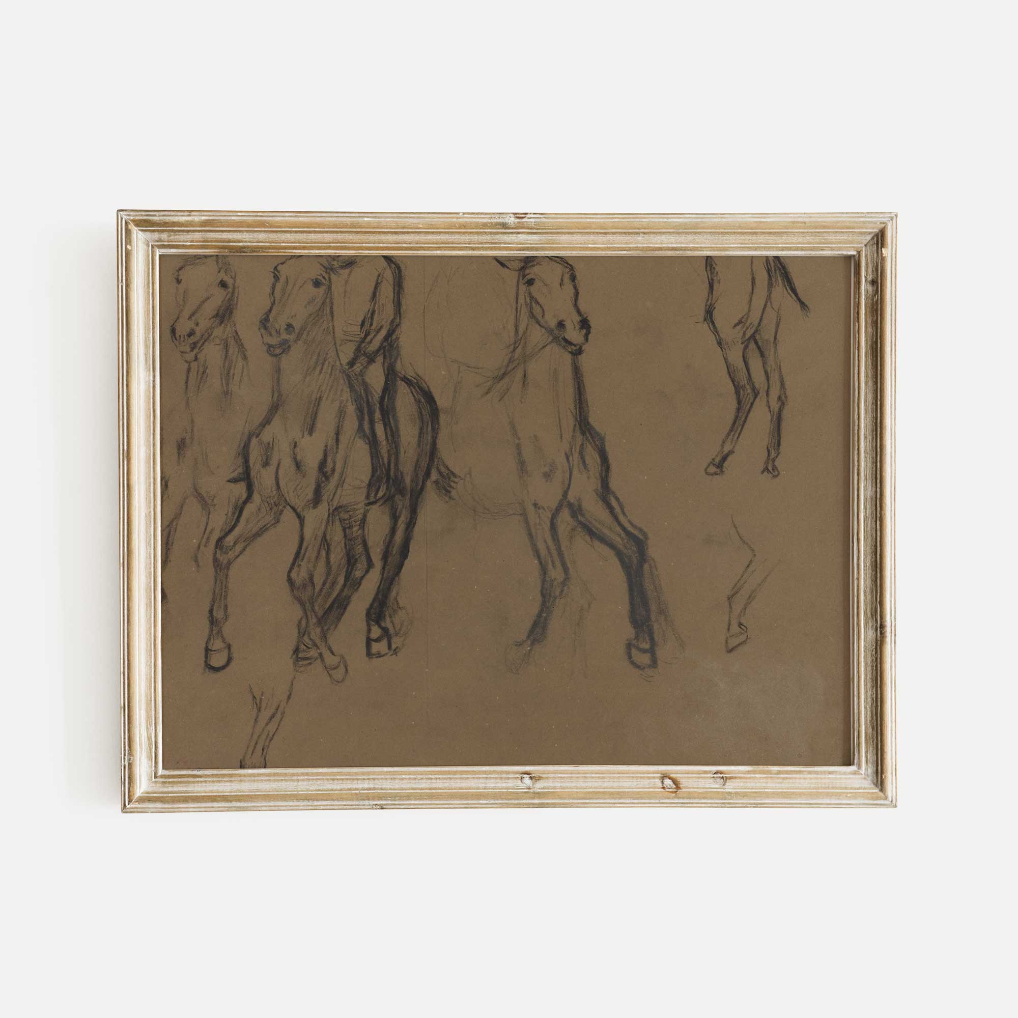 Antique Equestrian Sketch Print