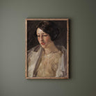 Edwardian woman in quiet contemplation, art print by William Merritt Chase