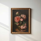 Dark Moody Pink Peonies Wall Art