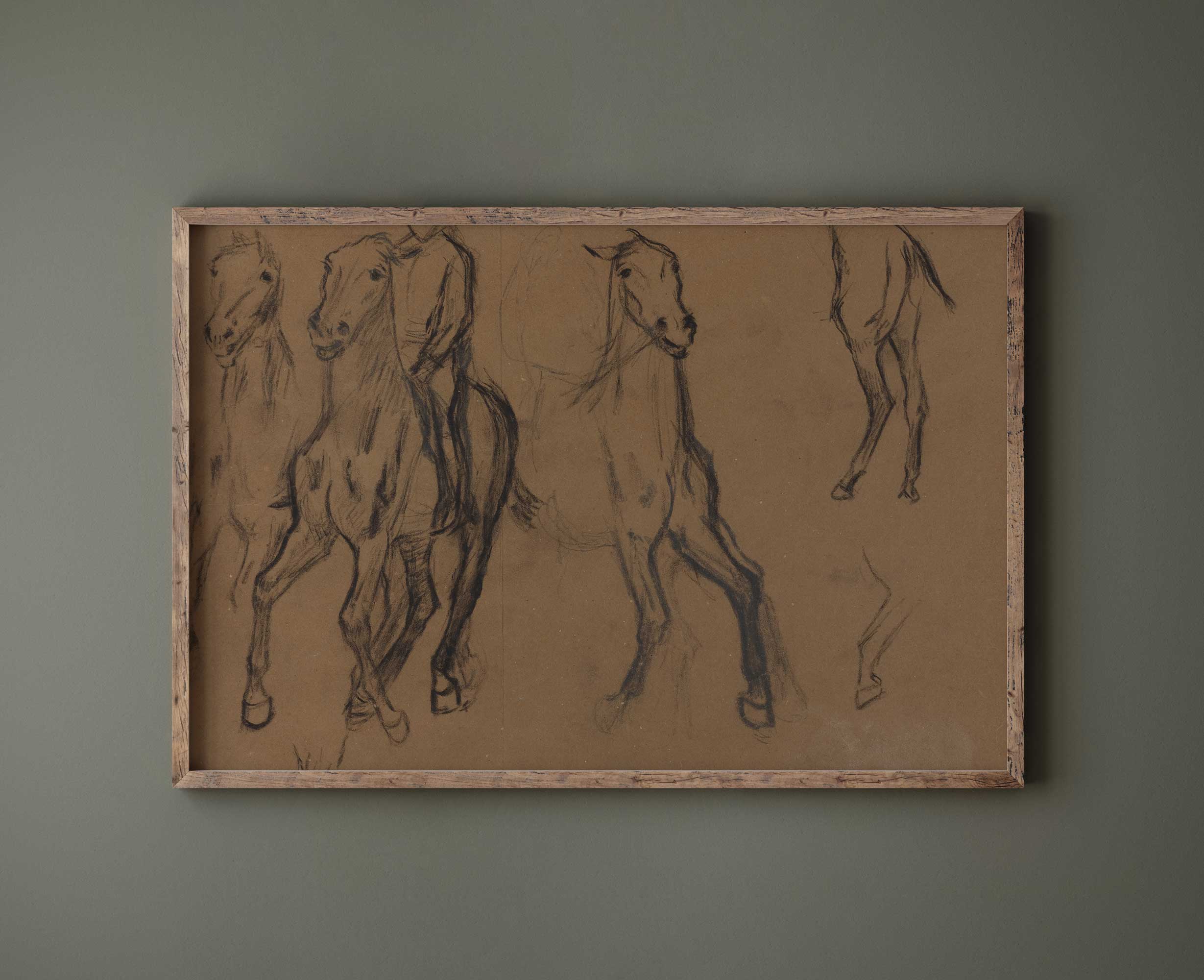 Antique Equestrian Sketch Print