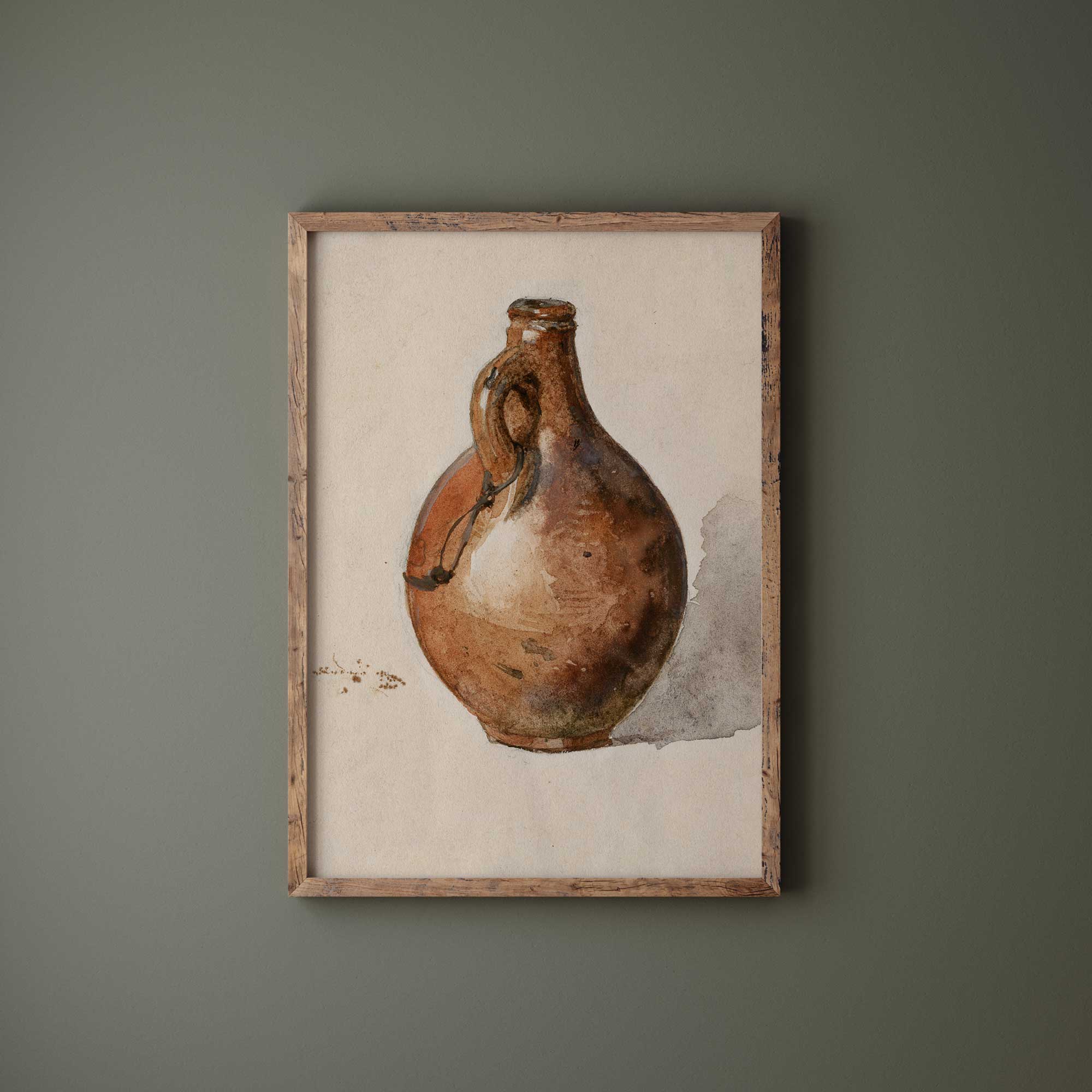 Vintage Pitcher Print, Cottagecore Kitchen Decor